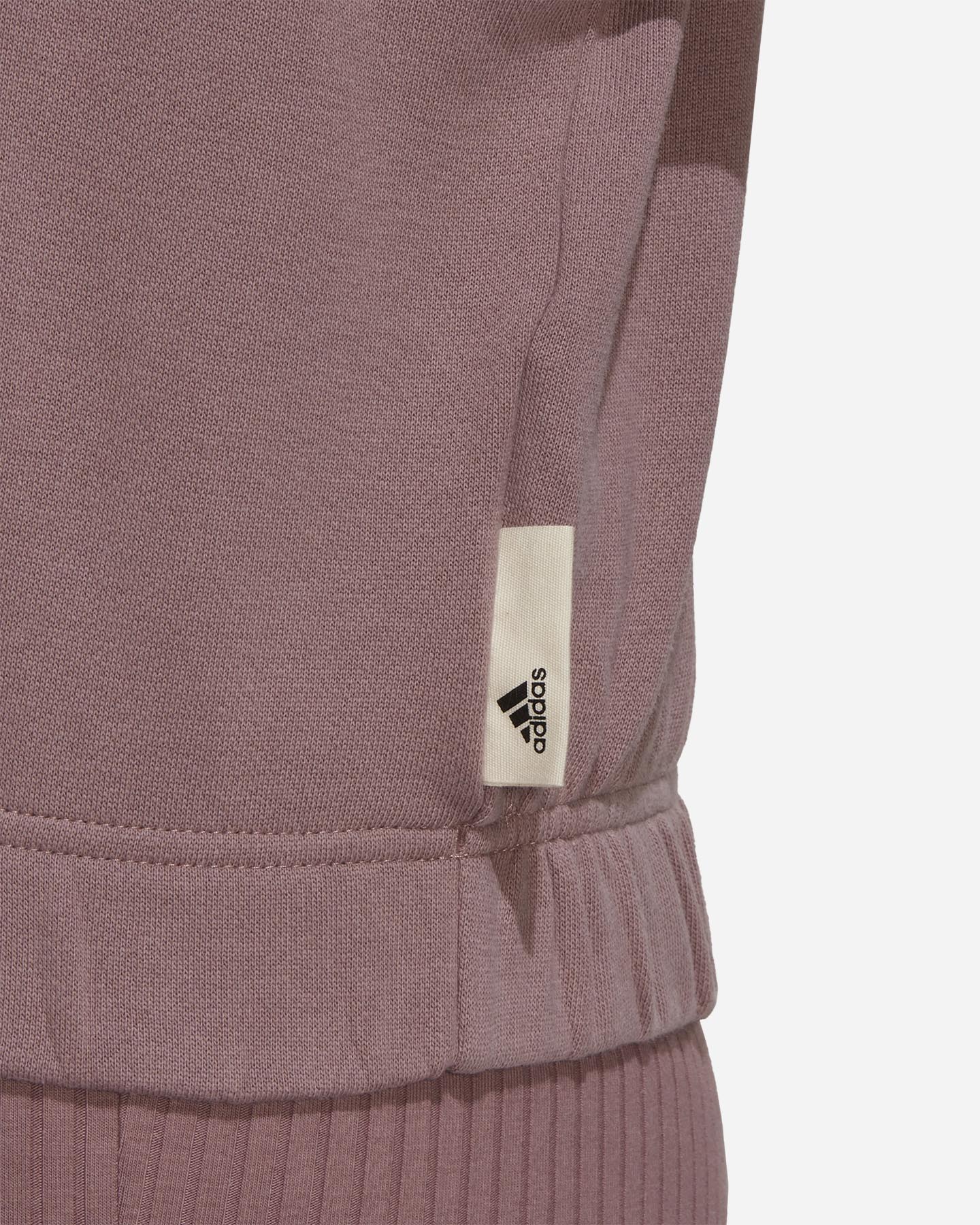 Felpa ADIDAS STUDIO LOUNGE CROPPED W - Viola - 4 | Cisalfa Sport