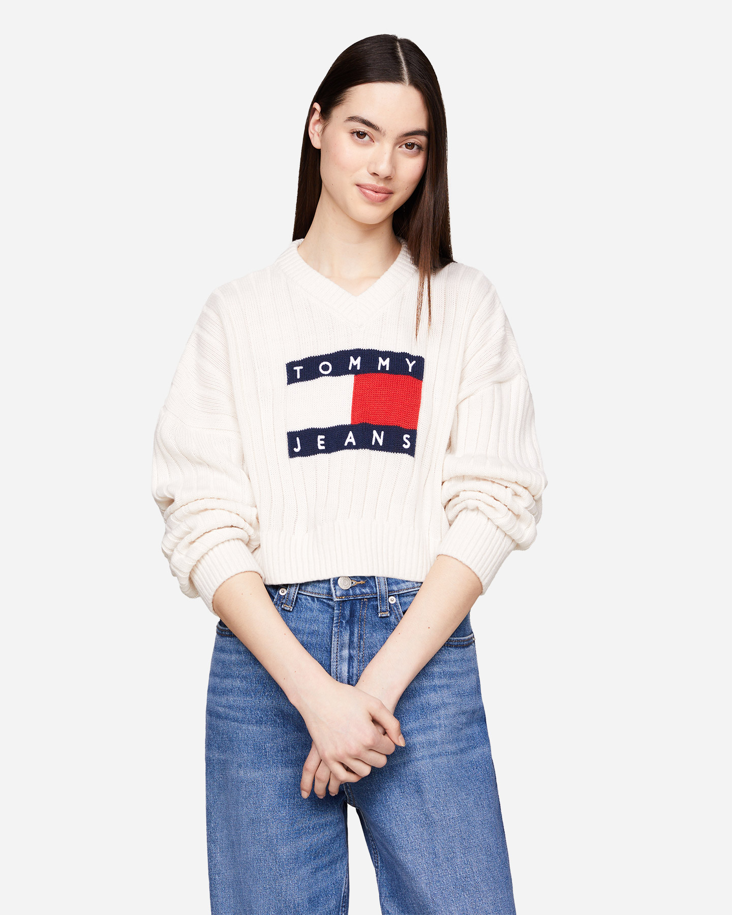 Maglione TOMMY HILFIGER BOXY CENTER FLAG W - 1 | Cisalfa Sport