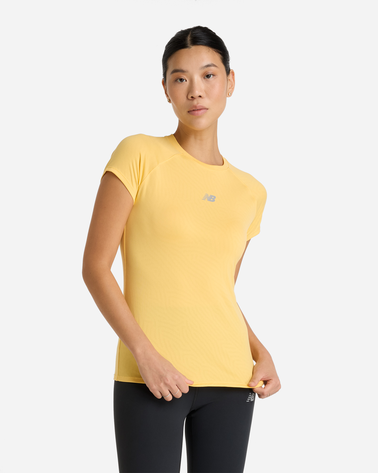 T-shirt running NEW BALANCE JACQUARD W - Giallo - 0 | Cisalfa Sport