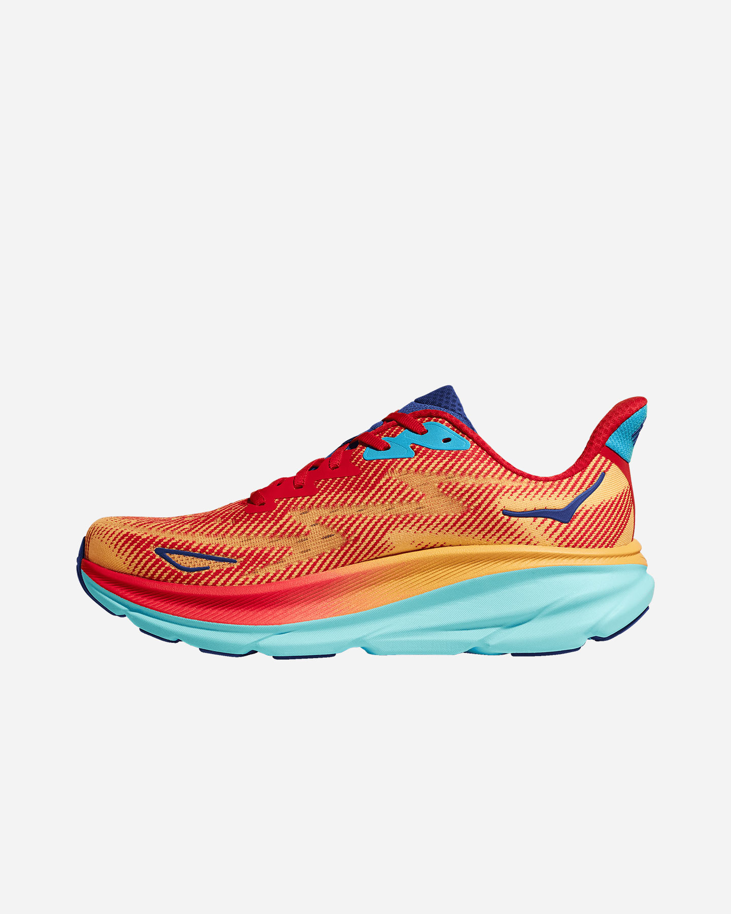 Scarpe running HOKA CLIFTON 9 CALZATA LARGA M - Rosso - 5 | Cisalfa Sport