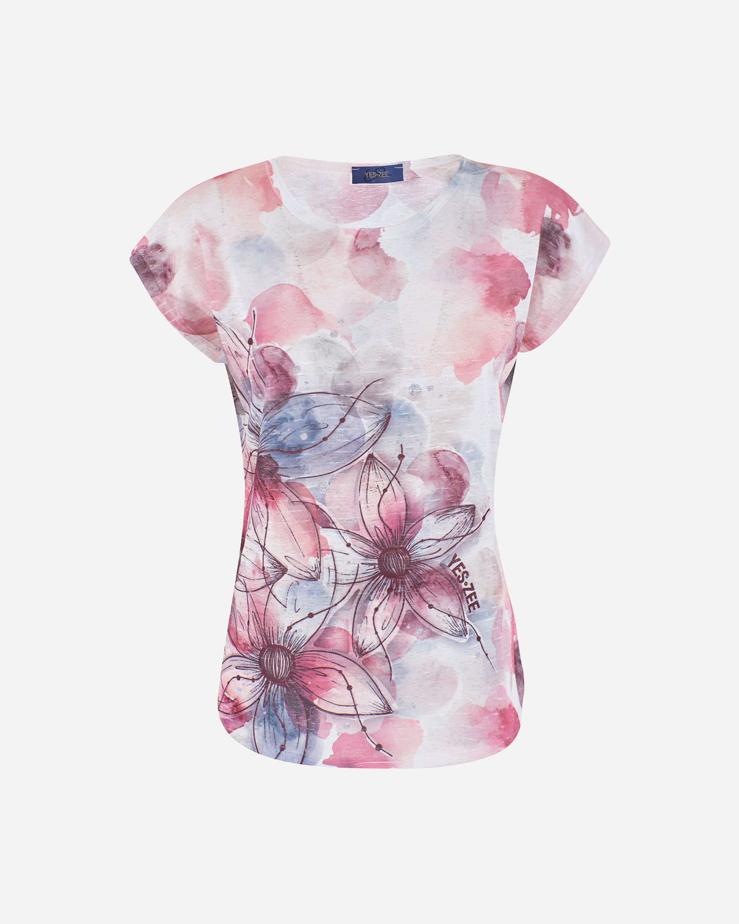 T-shirt YES ZEE SUBLIMATIC FLOWER W - Rosa - 0 | Cisalfa Sport