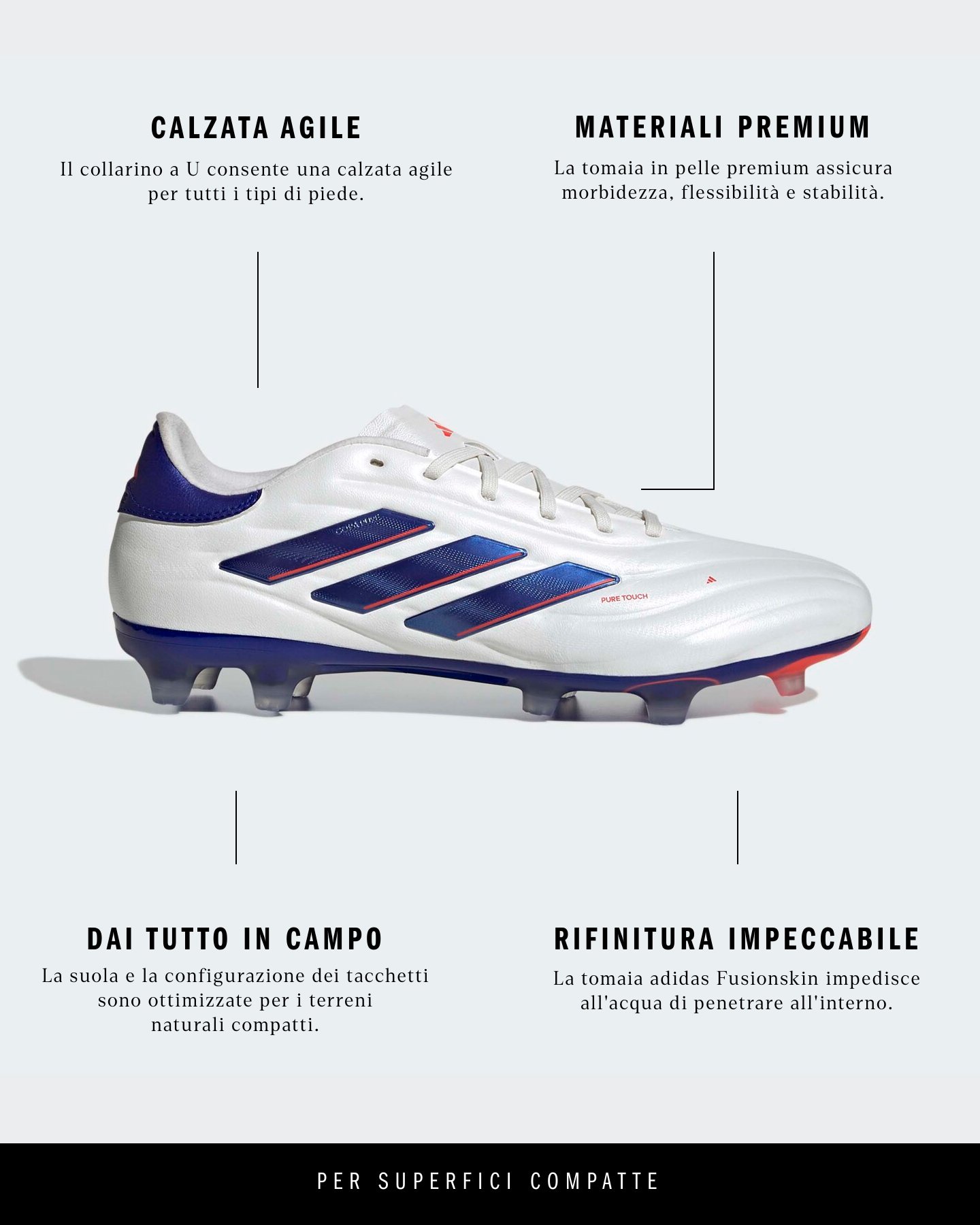 Scarpe calcio ADIDAS COPA PURE 2 PRO FG M - 1 | Cisalfa Sport