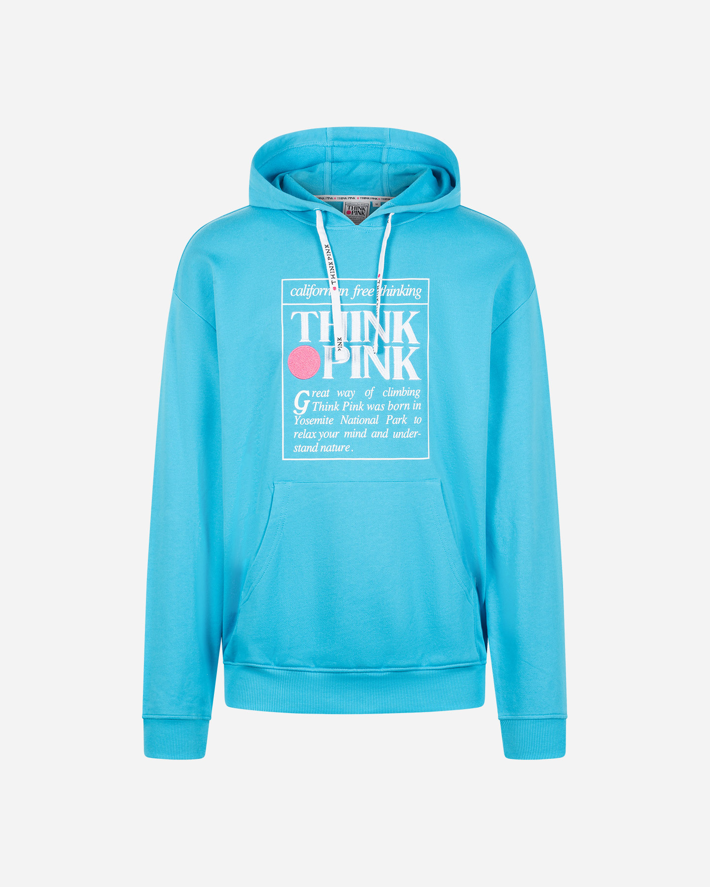 Felpa THINK PINK HOODIE LOGO M - Azzurro - 0 | Cisalfa Sport