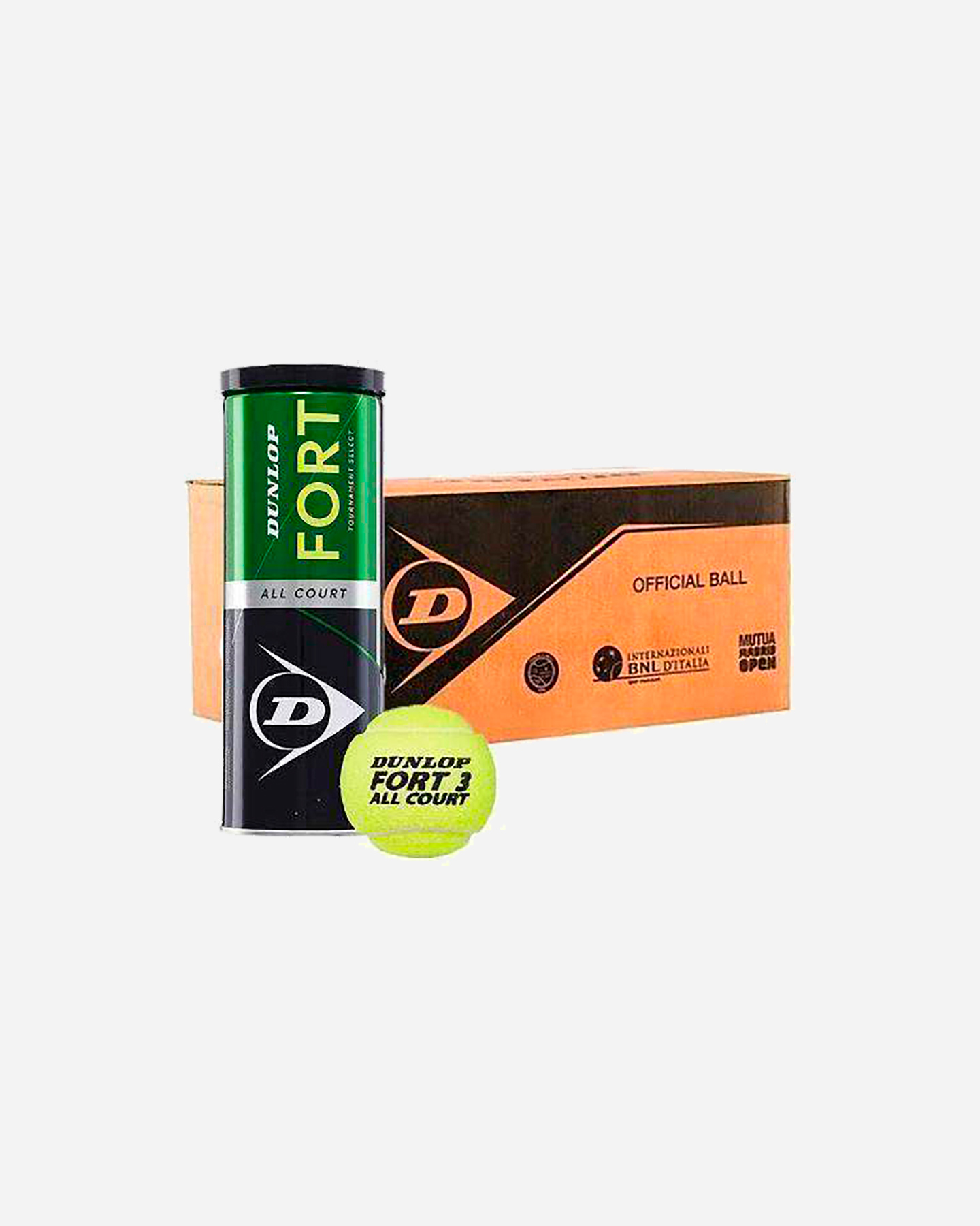 Palle tennis DUNLOP CARTONE 18 TUBI 4 PALLE FORT ALL COURT  - 0 | Cisalfa Sport