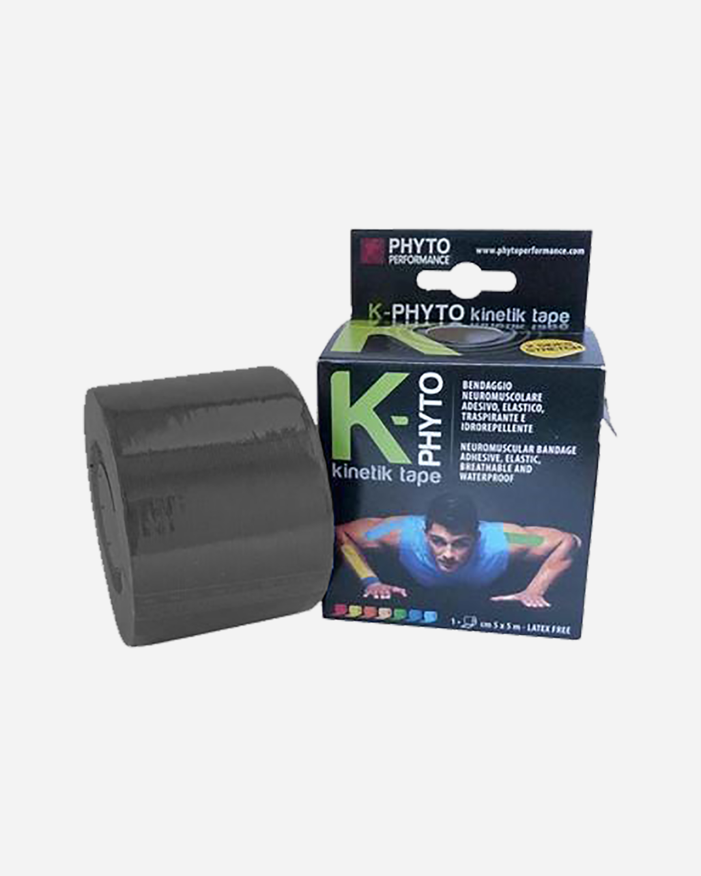 Accessorio palestra PHYTO PERFORMANCE KINETIK TAPE - Nero - 1 | Cisalfa Sport