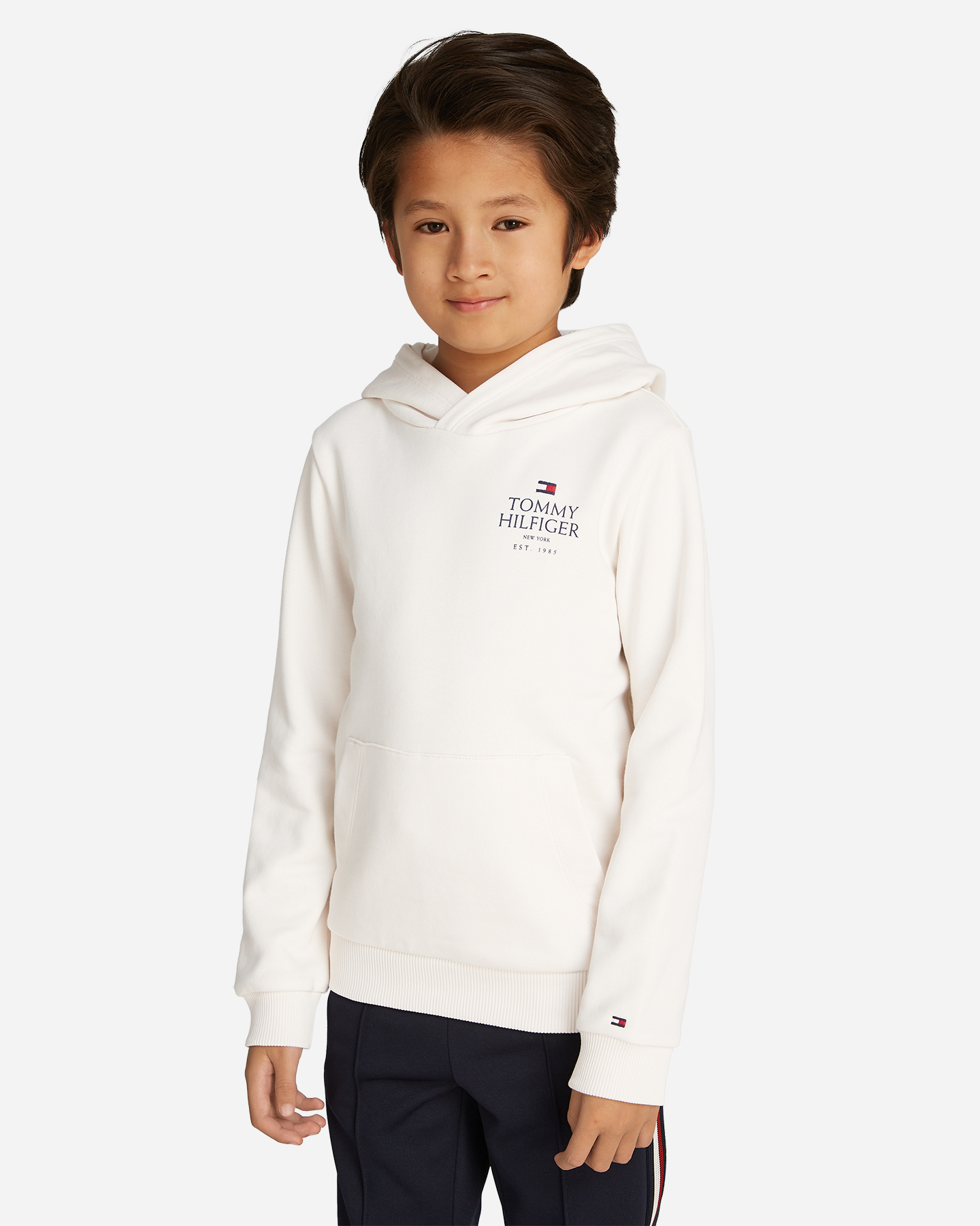 Felpa TOMMY HILFIGER SLMALL LOGO JR - Bianco - 2 | Cisalfa Sport