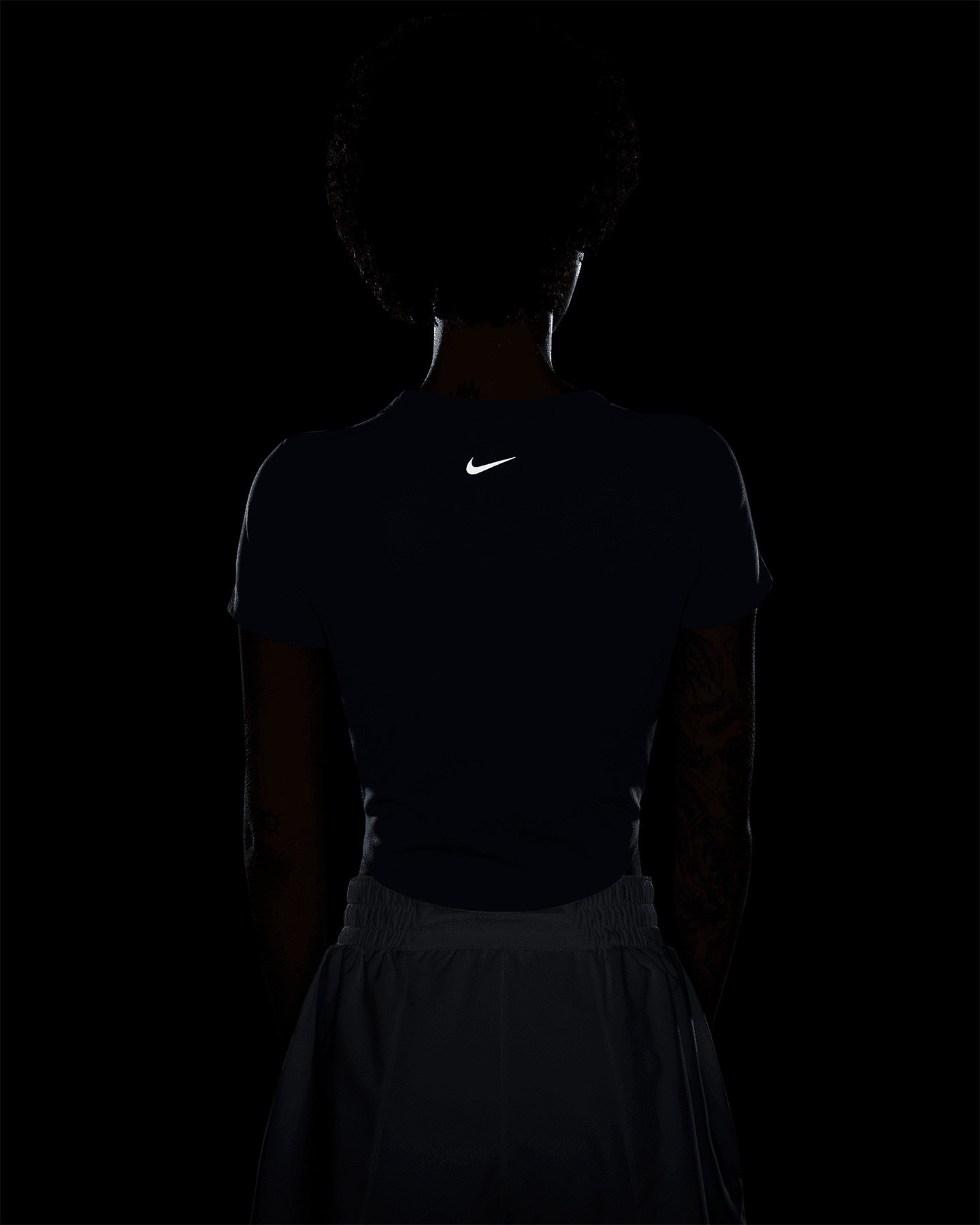 T-shirt training NIKE CROP SMALL LOGO W - Blu - 7 | Cisalfa Sport