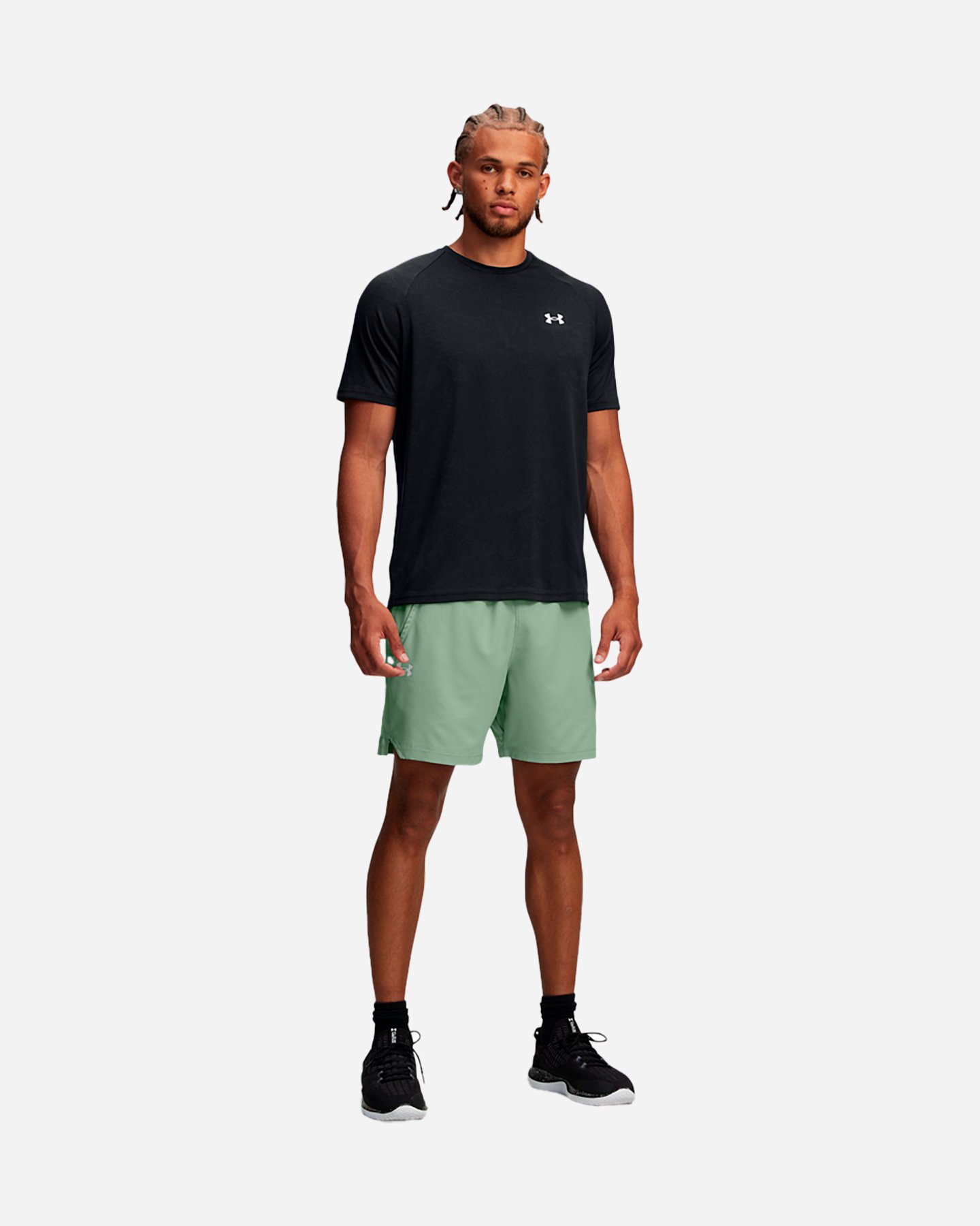 Pantalone training UNDER ARMOUR 6IN VANISH GRAPHIC M - Verde - 2 | Cisalfa Sport