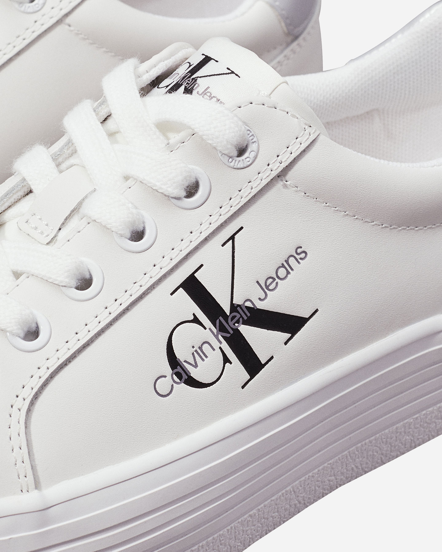 Scarpe sneakers CALVIN KLEIN JEANS VULC FLATFORM LACEUP W - Bianco - 4 | Cisalfa Sport