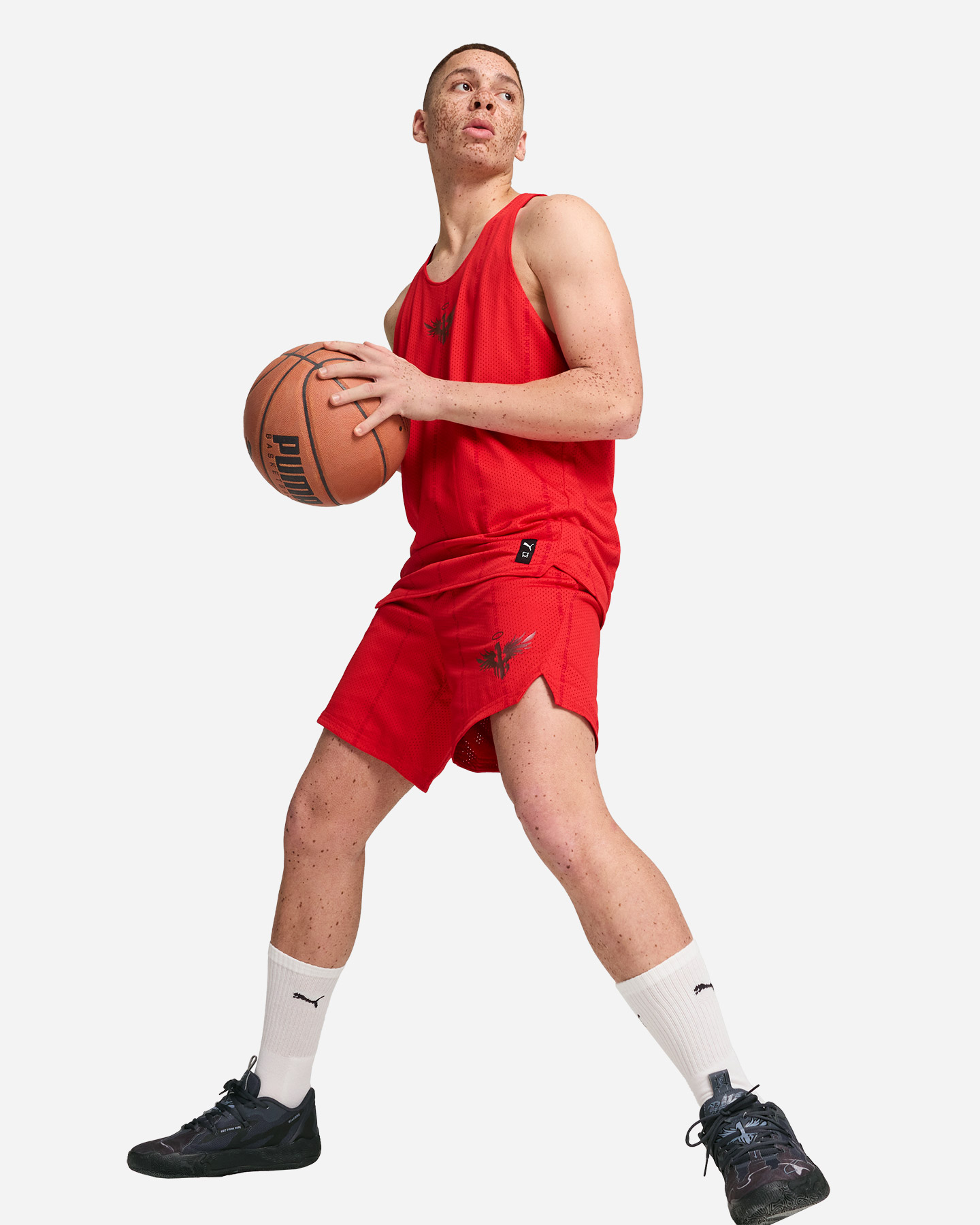 Abbigliamento basket PUMA MELO ALWAYZ ON M - Rosso - 5 | Cisalfa Sport