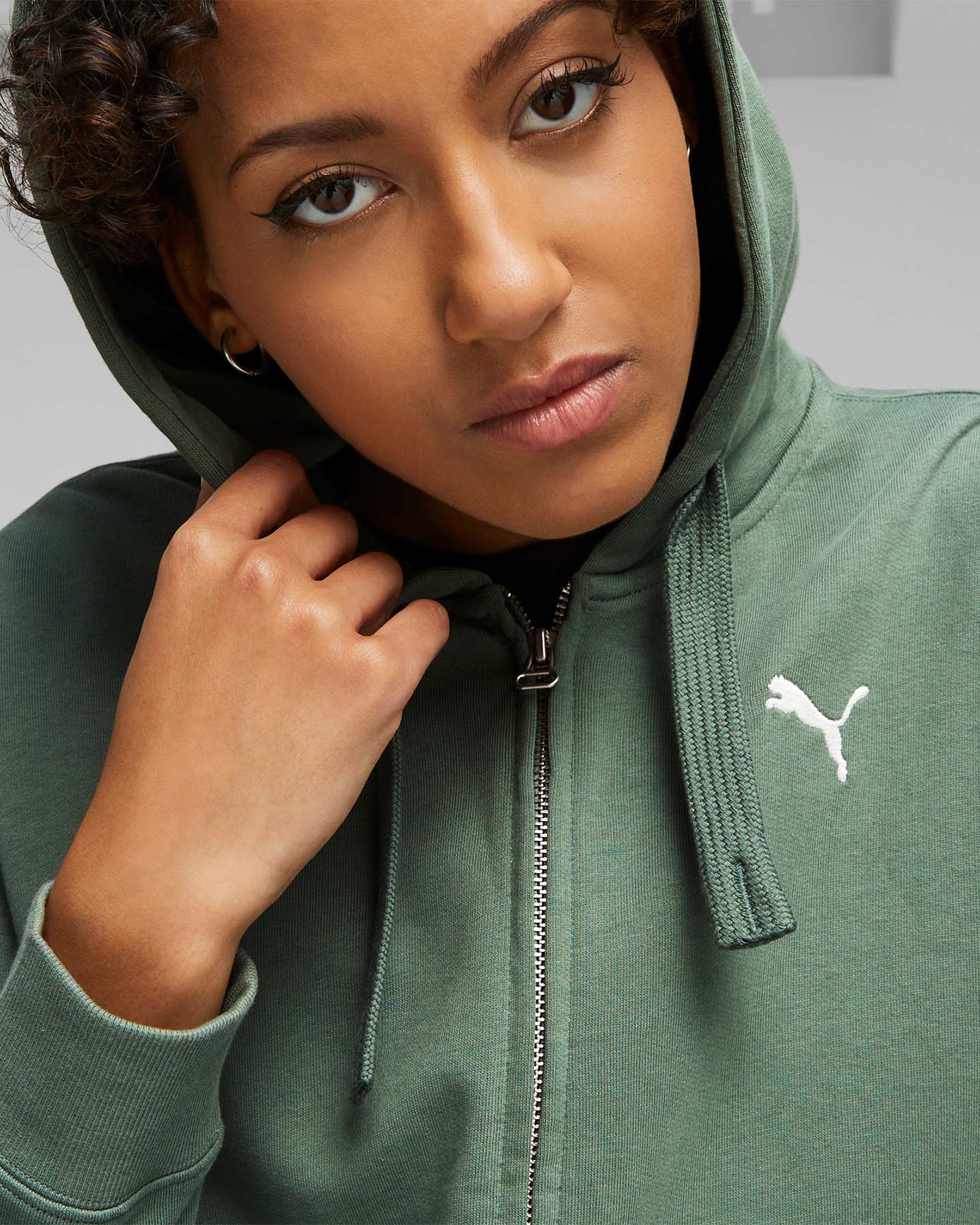 Felpa PUMA HER W - Verde - 5 | Cisalfa Sport