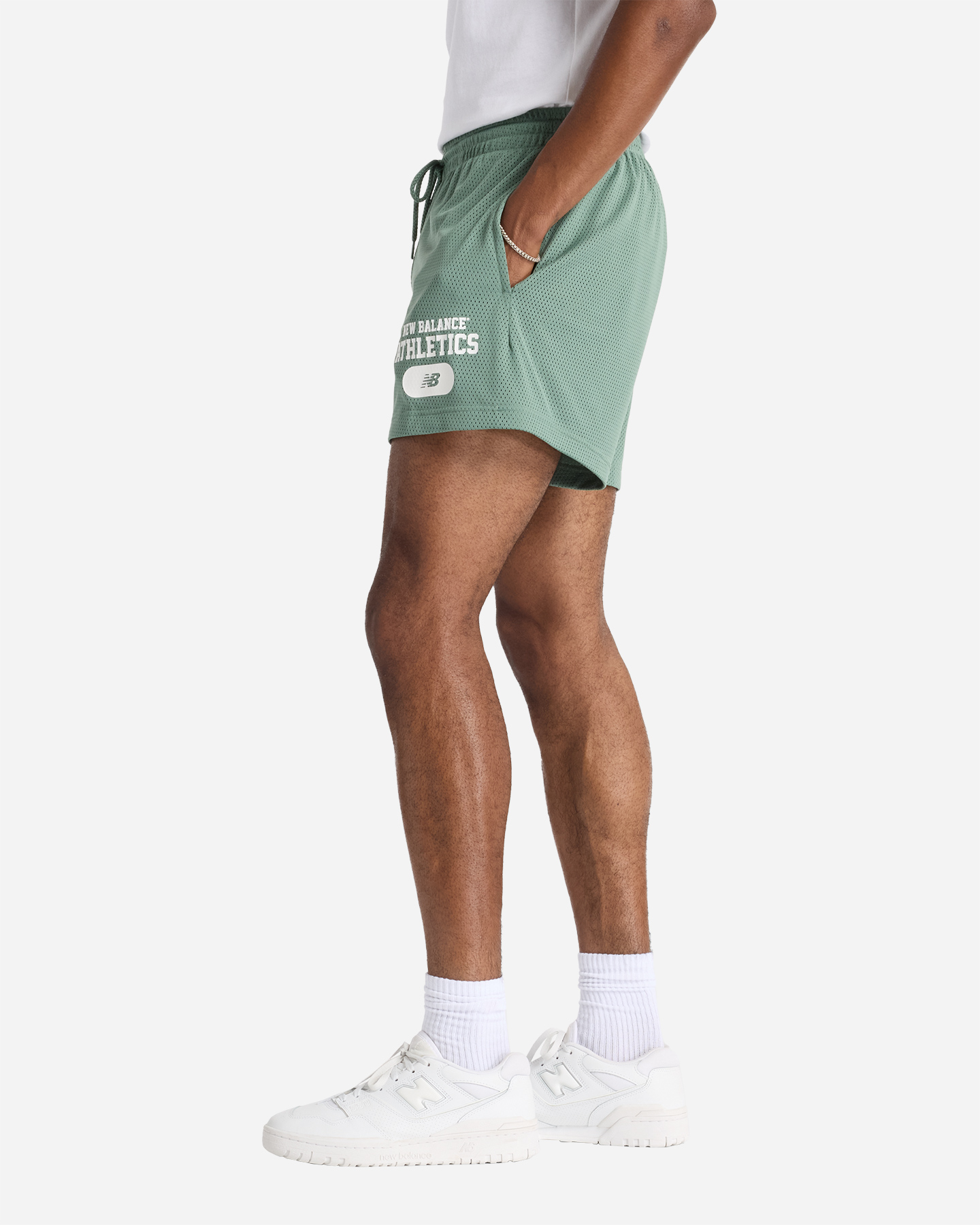 Pantaloncini NEW BALANCE HERITAGE MESH M - Verde - 1 | Cisalfa Sport
