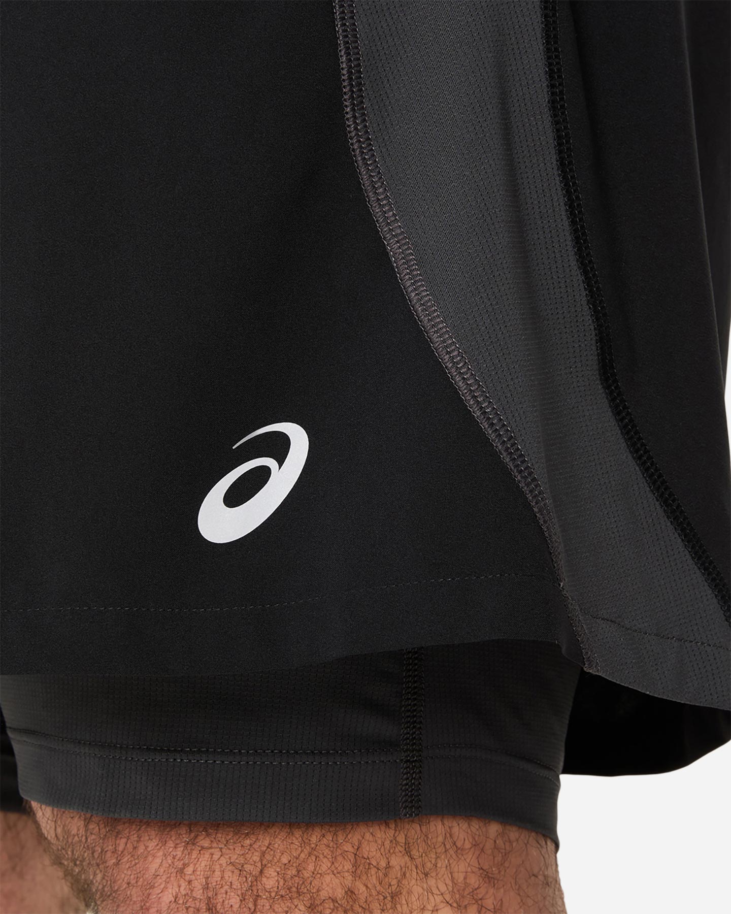 Short running ASICS ROAD 2IN1 5IN M - Nero - 5 | Cisalfa Sport