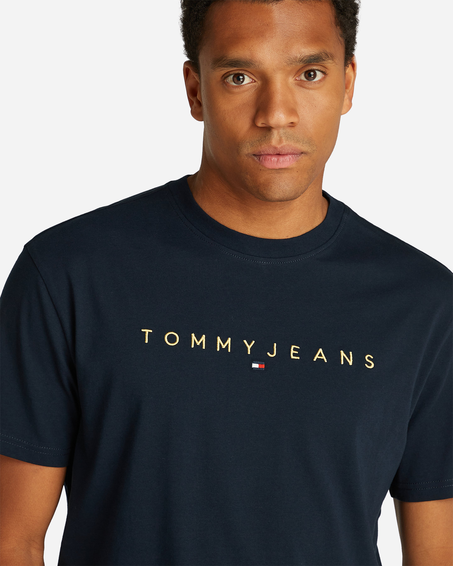 T-shirt TOMMY HILFIGER GOLD LINEAR LOGO M - Blu - 4 | Cisalfa Sport