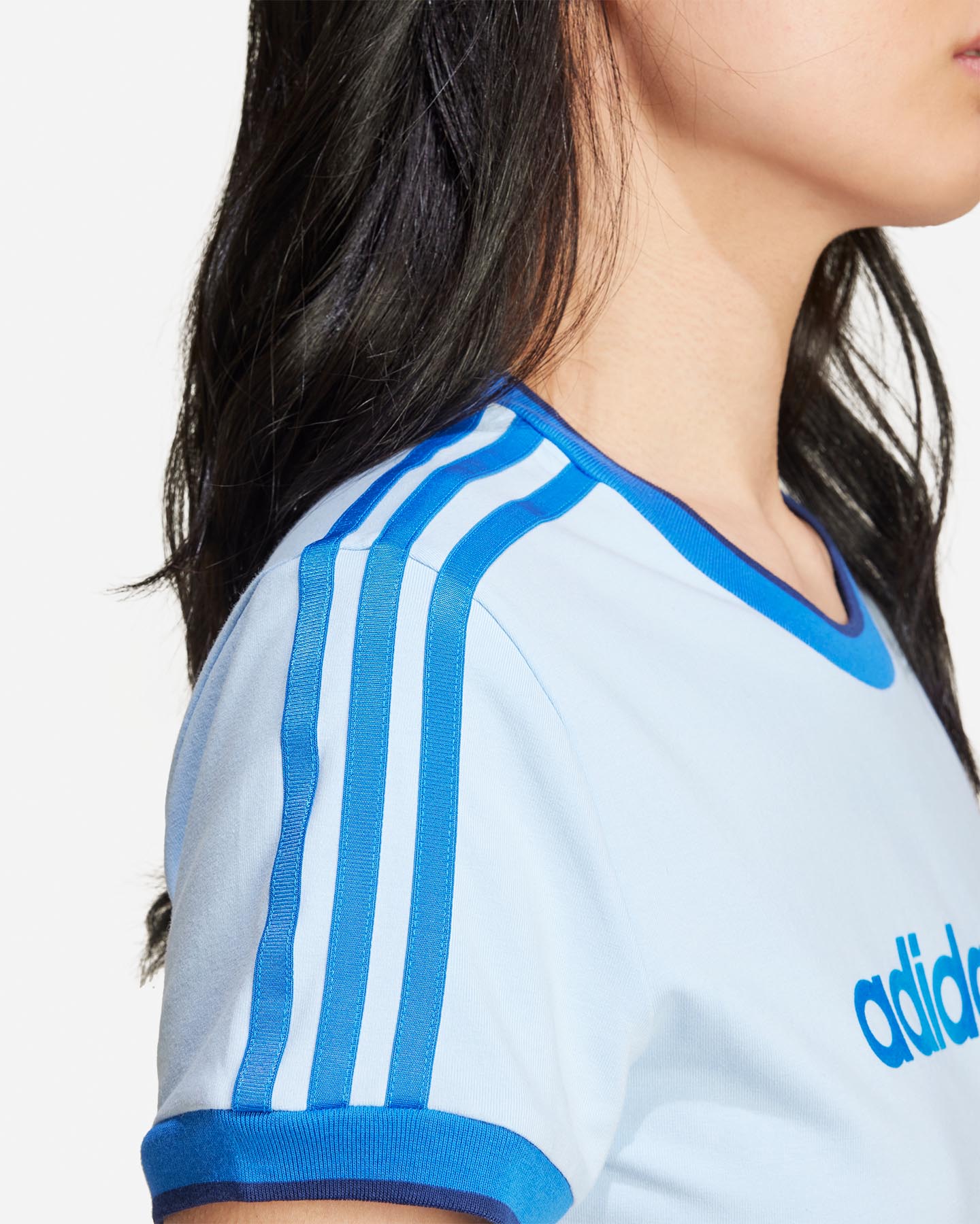 T-shirt ADIDAS ORIGINAL 3STRIPES W - Azzurro - 5 | Cisalfa Sport