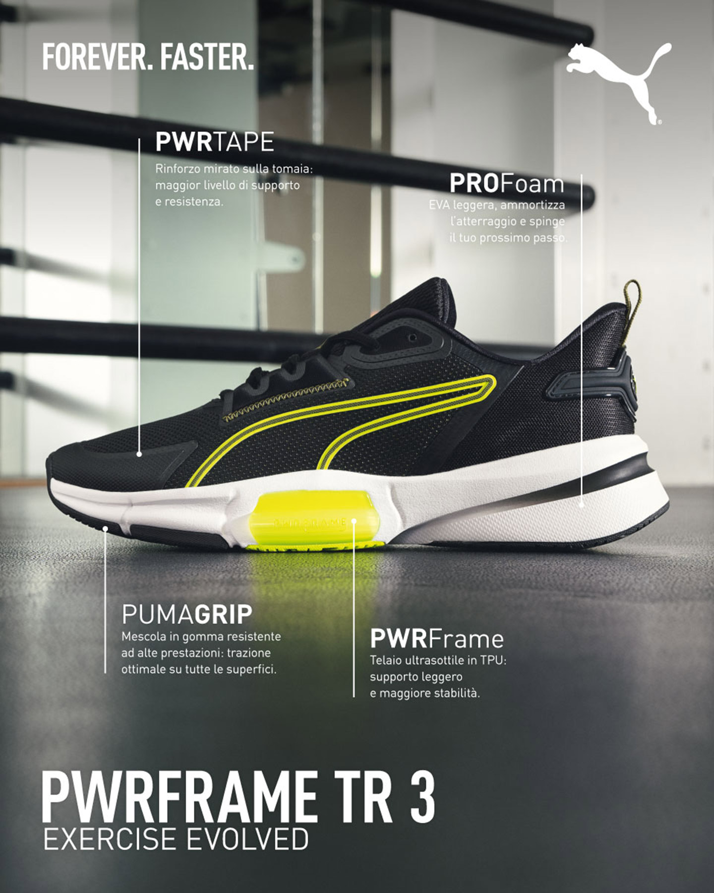 Scarpe training PUMA PWRFRAME TR3 M - 5 | Cisalfa Sport