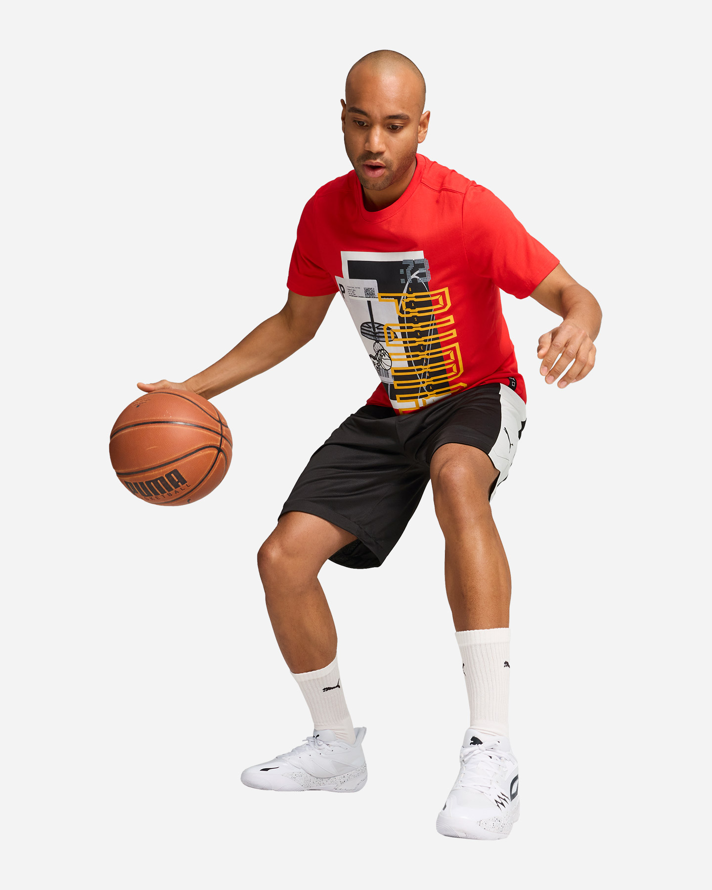 T-shirt PUMA WINNING SHOT 1 BASKET GFX M - Rosso - 4 | Cisalfa Sport
