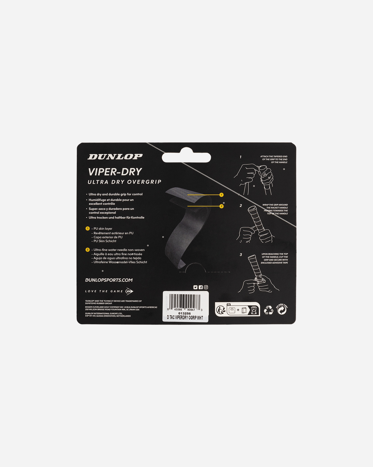 Grip tennis DUNLOP OVERGRIP - Bianco - 1 | Cisalfa Sport