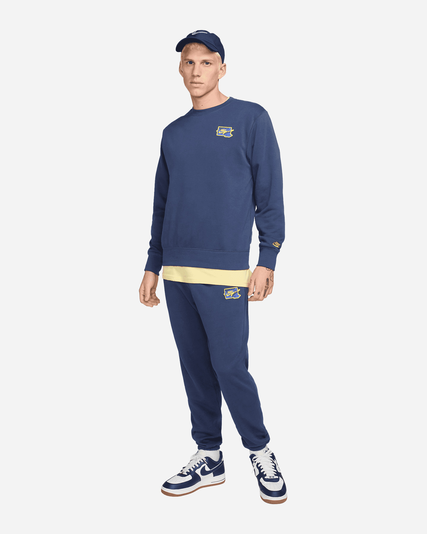 Pantalone NIKE CREW CLUB BOLT GFX M - Blu Navy - 4 | Cisalfa Sport
