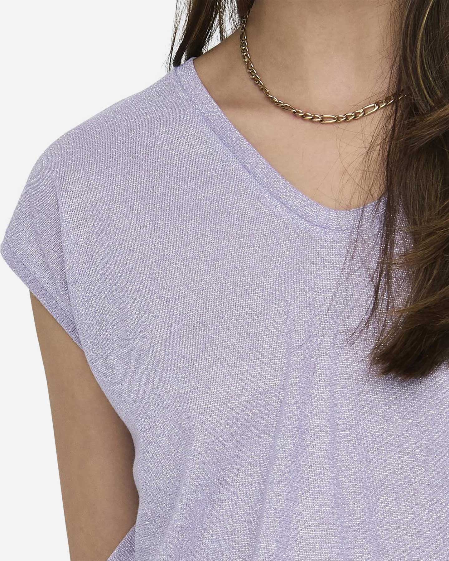T-shirt ONLY SILVERY W - Rosa - 3 | Cisalfa Sport