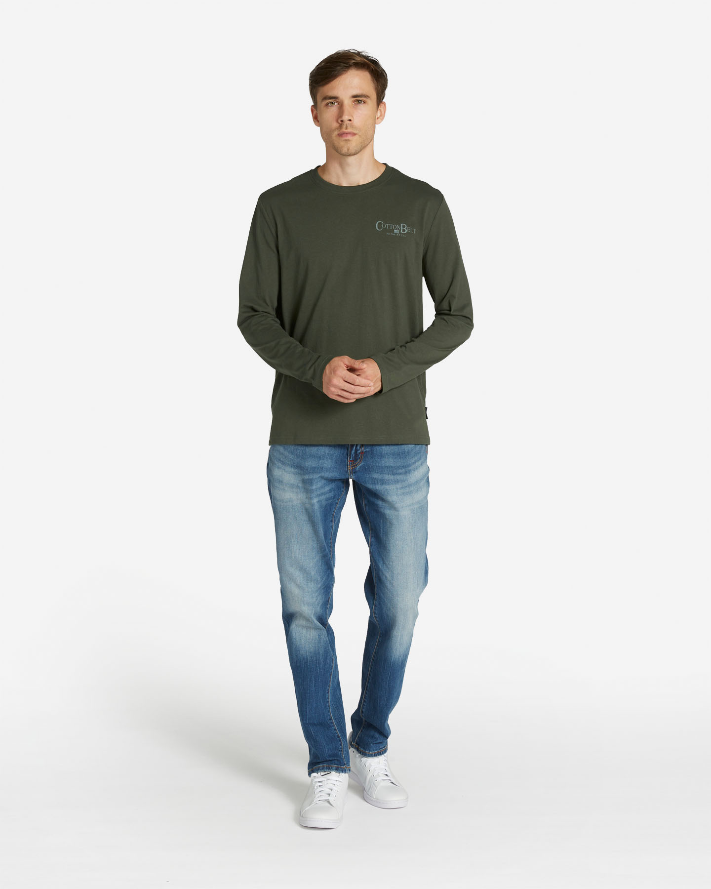 T-shirt COTTON BELT ESSENTIAL M - Verde - 1 | Cisalfa Sport