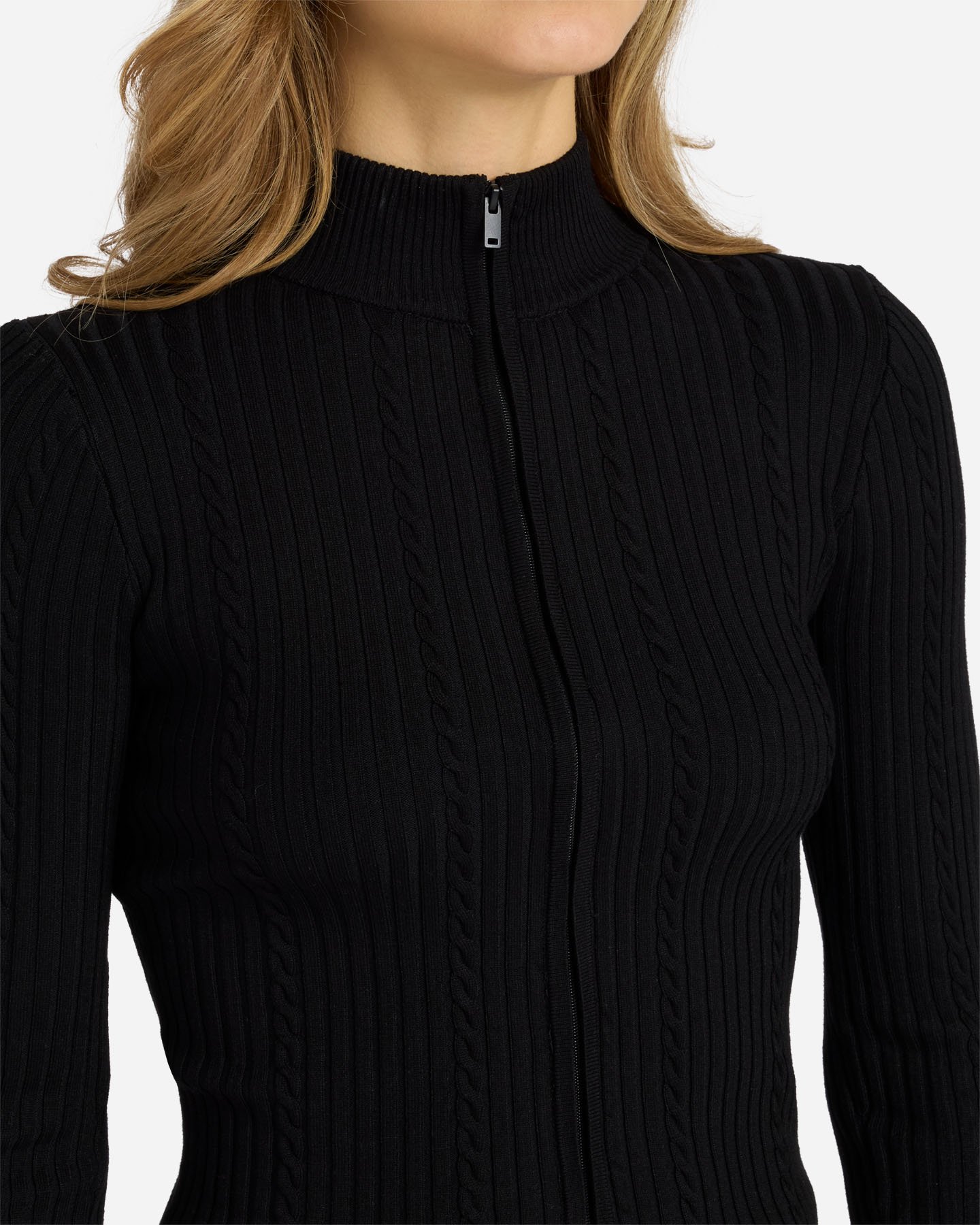 Cardigan DACK'S FULL ZIP CABLE W - Nero - 5 | Cisalfa Sport