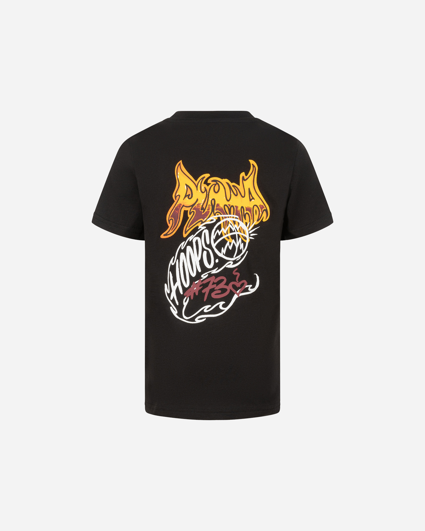 T-shirt PUMA BOY BBALL FLAME JR - Nero - 1 | Cisalfa Sport