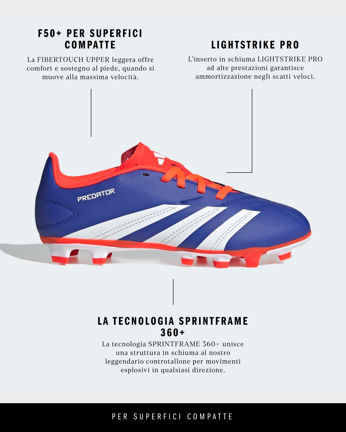 Scarpe calcio ADIDAS PREDATOR CLUB FXG JR - 1 | Cisalfa Sport