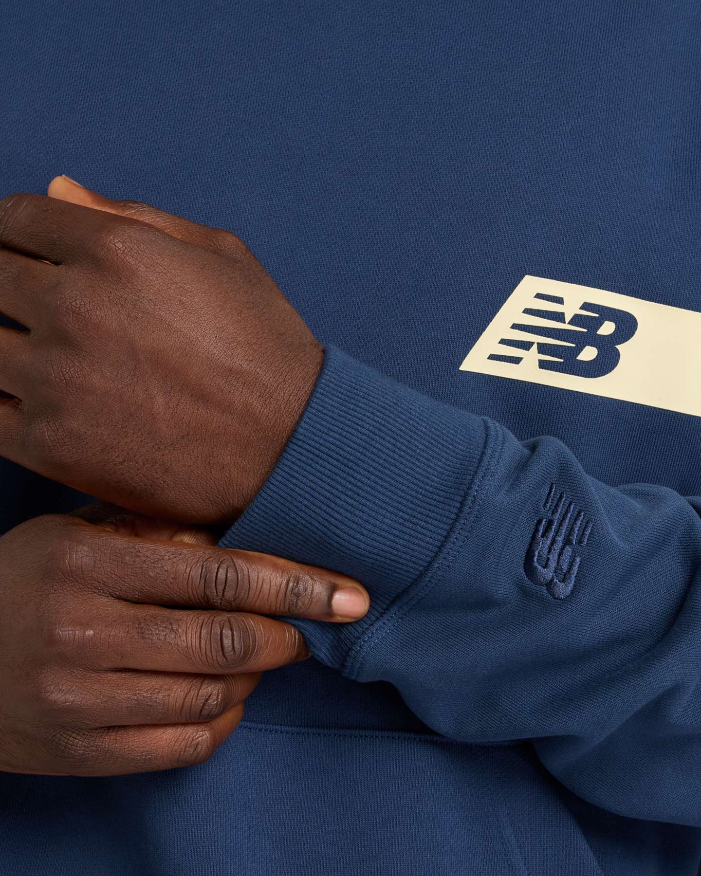 Felpa NEW BALANCE RELAXED GFX BACK BIG LOGO M - Blu Navy - 5 | Cisalfa Sport