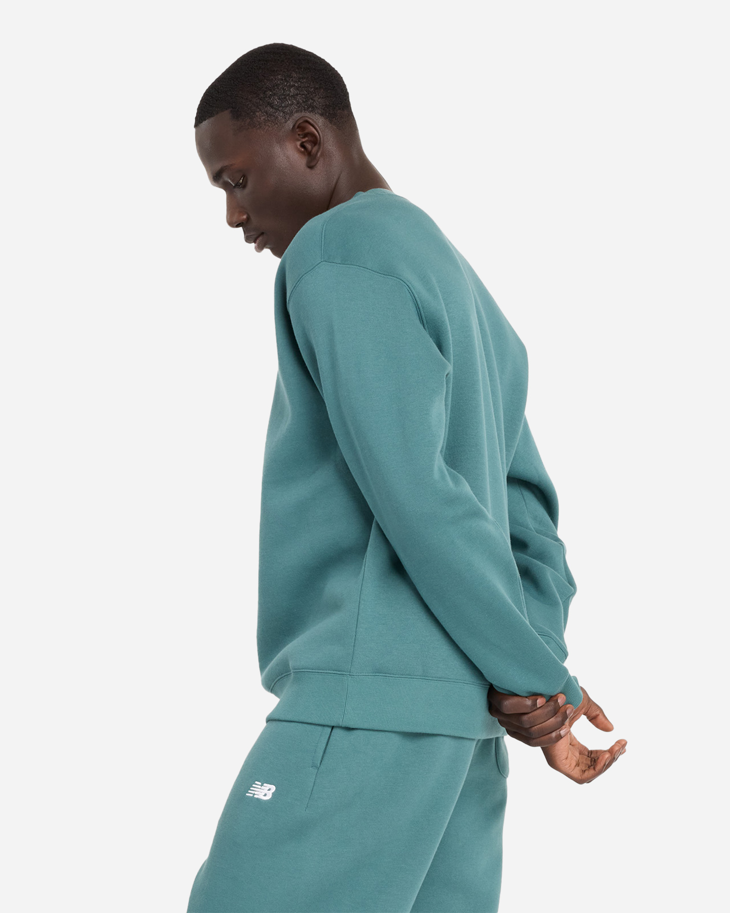 Felpa NEW BALANCE FLC BRUSH CREW SPORT M - Azzurro - 1 | Cisalfa Sport