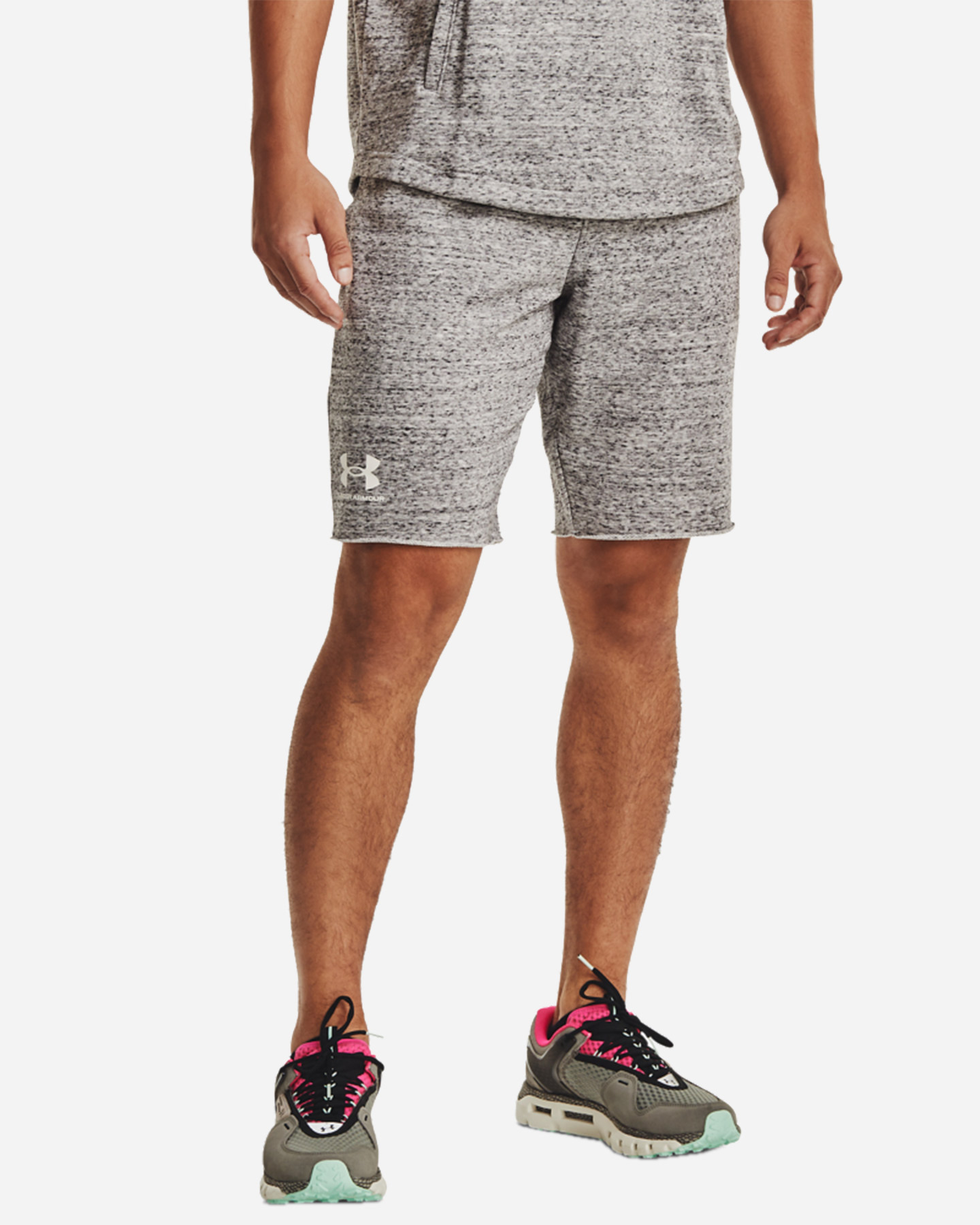 Pantaloncini UNDER ARMOUR RIVAL LOGO M - Grigio - 2 | Cisalfa Sport