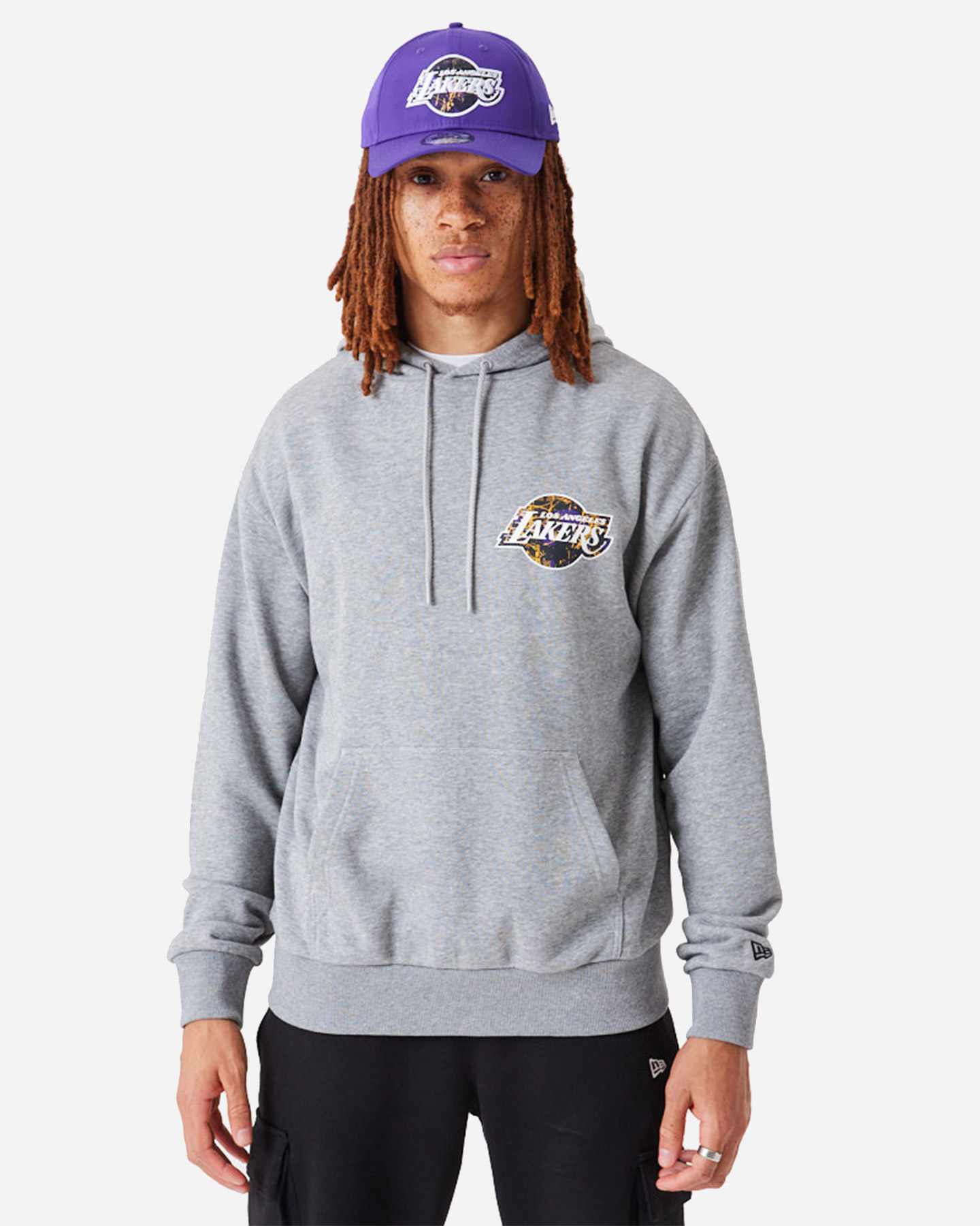 Felpa NEW ERA INFILL LOGO LA LAKERS - Grigio - 0 | Cisalfa Sport