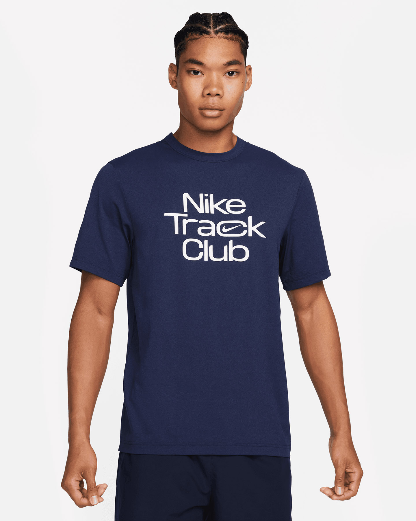 T-shirt running NIKE DRI FIT TRACK CLUB M - Blu - 0 | Cisalfa Sport