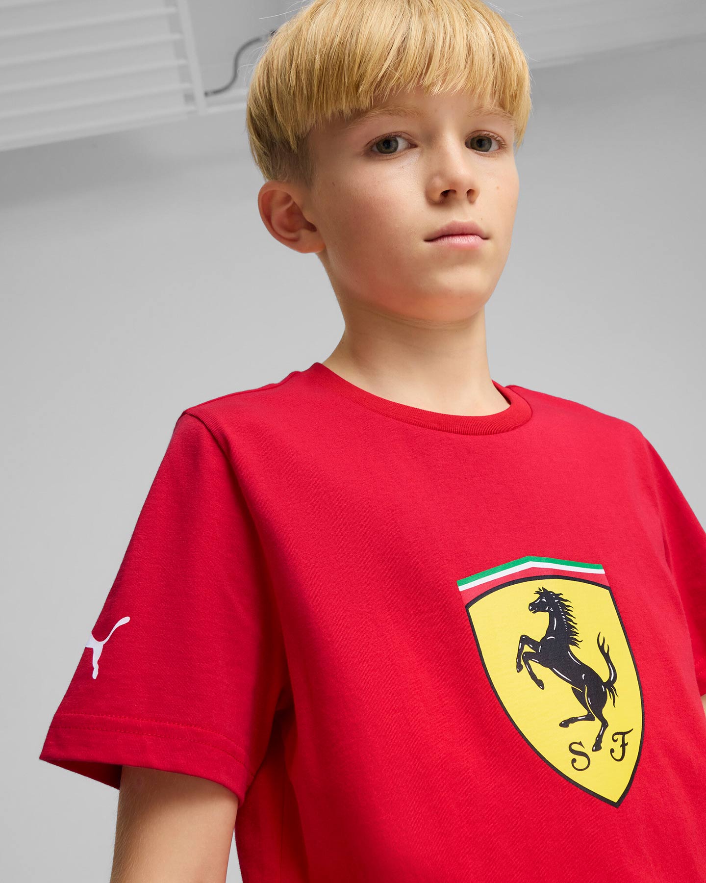 Fanwear PUMA COLORED BIG SHIELD JR - Rosso - 5 | Cisalfa Sport