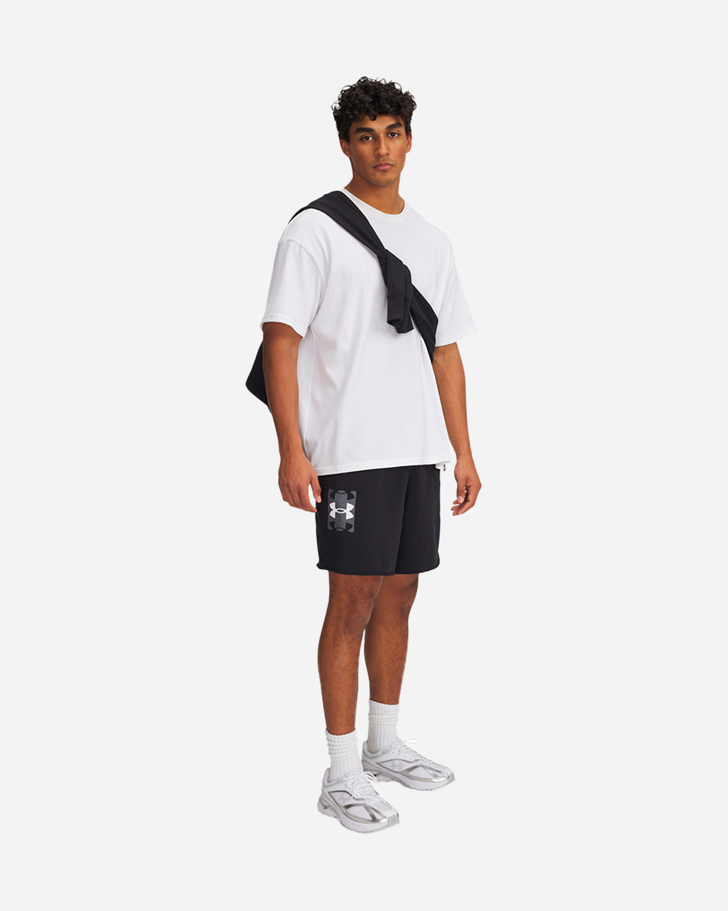 Pantaloncini UNDER ARMOUR RIVAL TERRY LOGO M - Nero - 2 | Cisalfa Sport