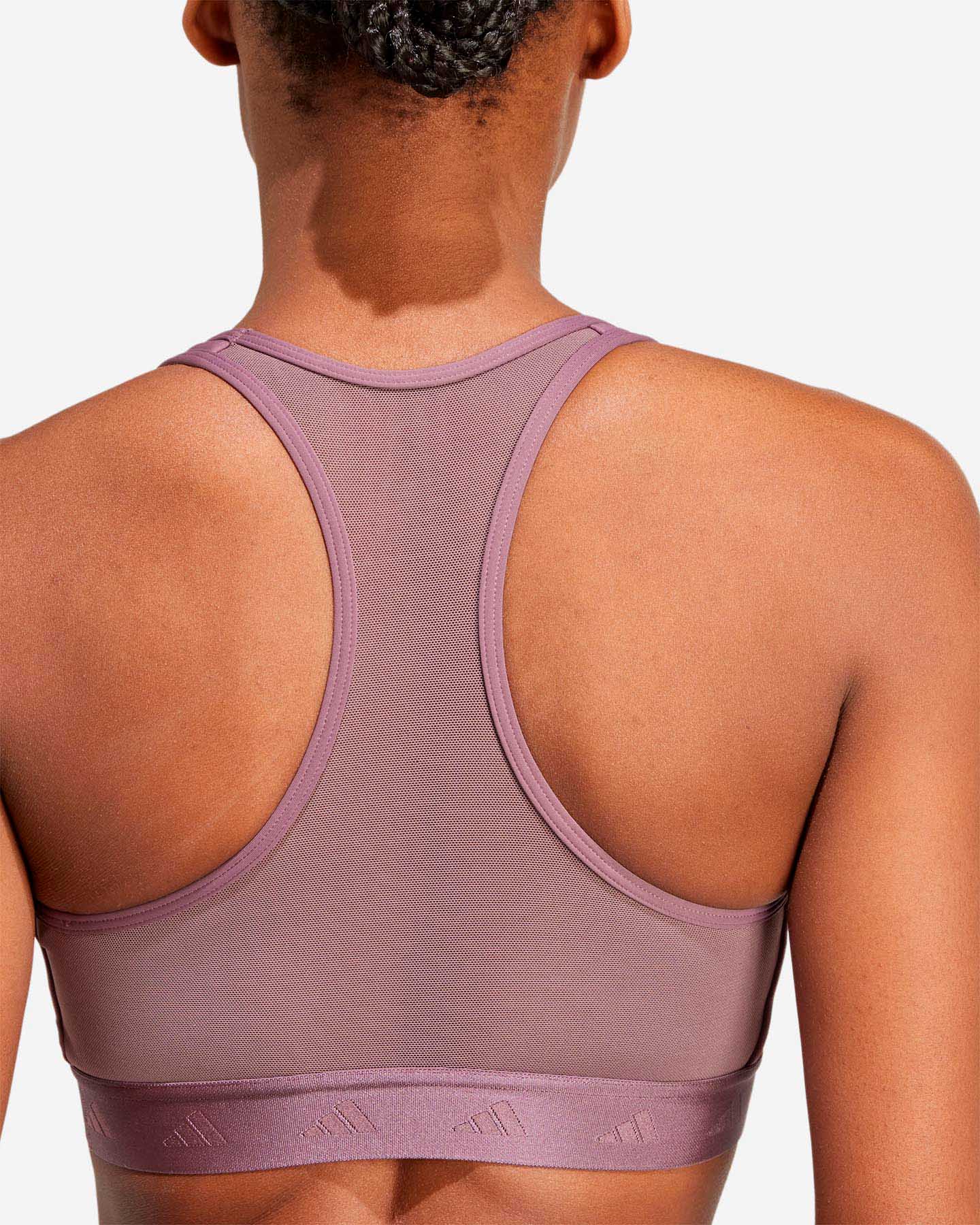 Bra training ADIDAS PWR W - Viola - 5 | Cisalfa Sport