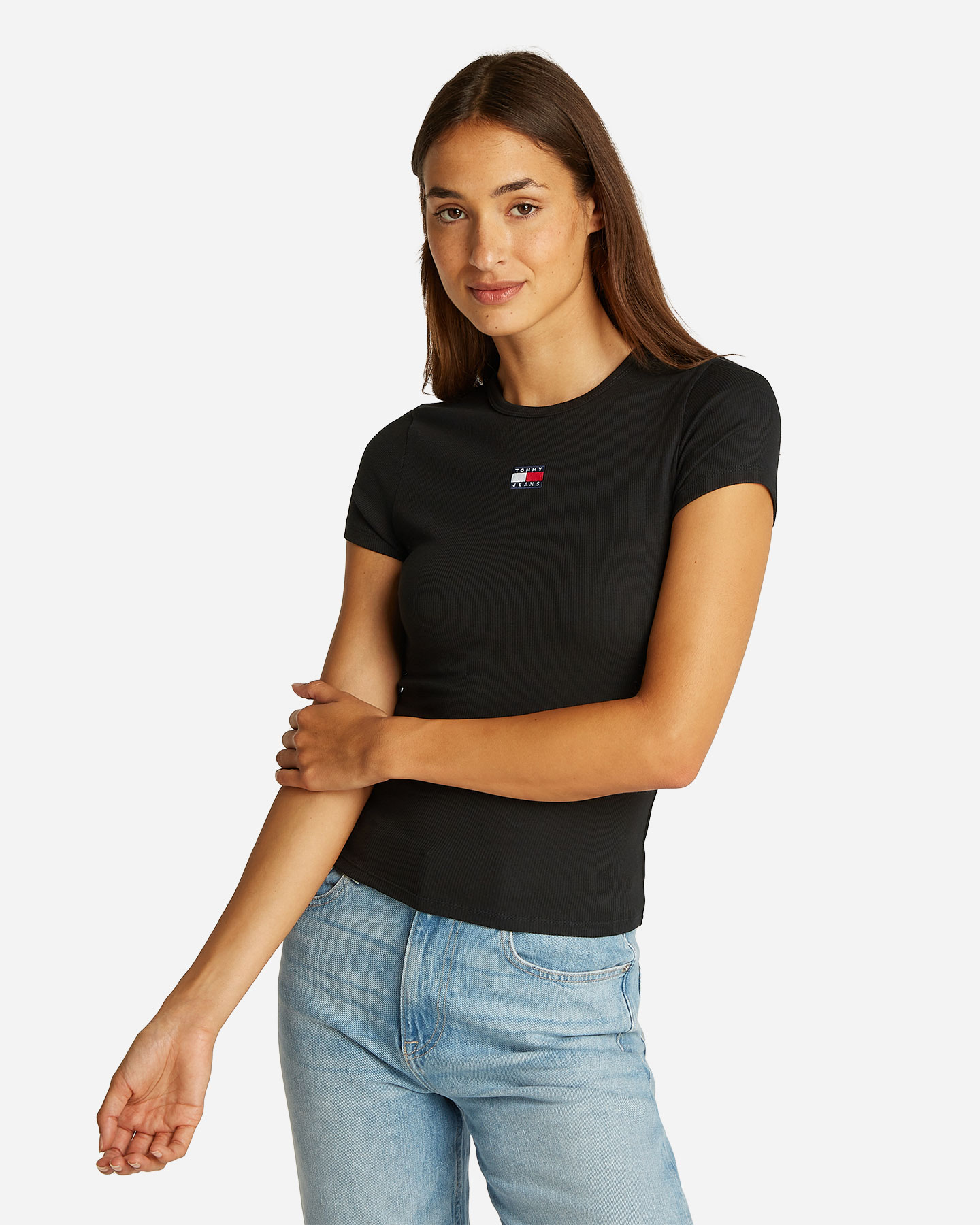 T-shirt TOMMY HILFIGER RIB BADGE W - Nero - 2 | Cisalfa Sport