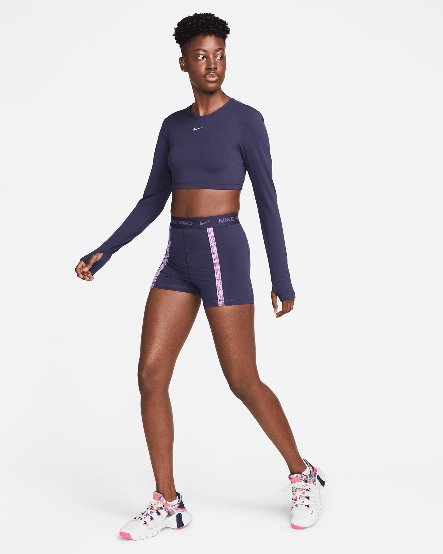 T-shirt training NIKE DRI FIT CROP W - Blu royal - 5 | Cisalfa Sport