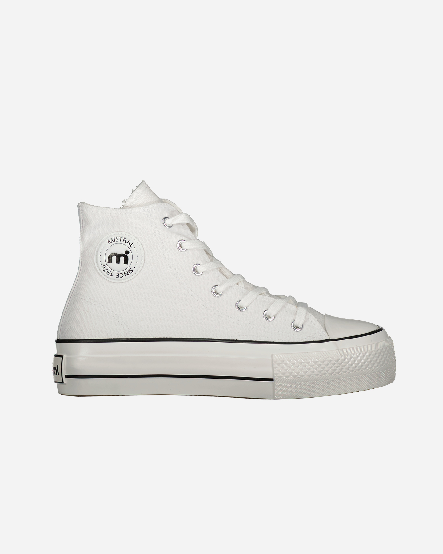 Scarpe sneakers MISTRAL STRIPES PLAT CANVAS MID 2.0 W - Bianco - 0 | Cisalfa Sport