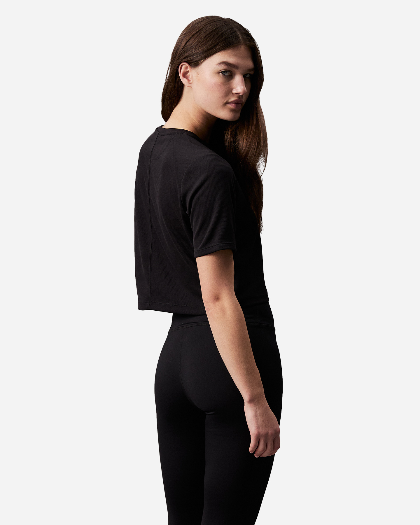 T-shirt CALVIN KLEIN SPORT CROP SMALL LOGO W - Nero - 1 | Cisalfa Sport