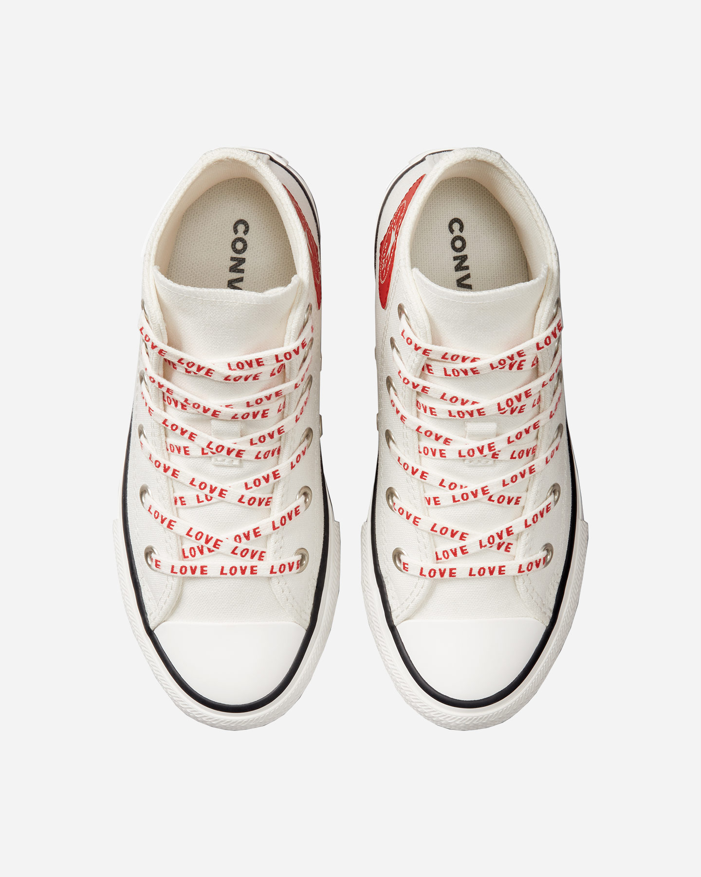 Scarpe sneakers CONVERSE CHUCK TAYLOR ALL STAR HIGH VALENTINO PS JR - Beige - 3 | Cisalfa Sport