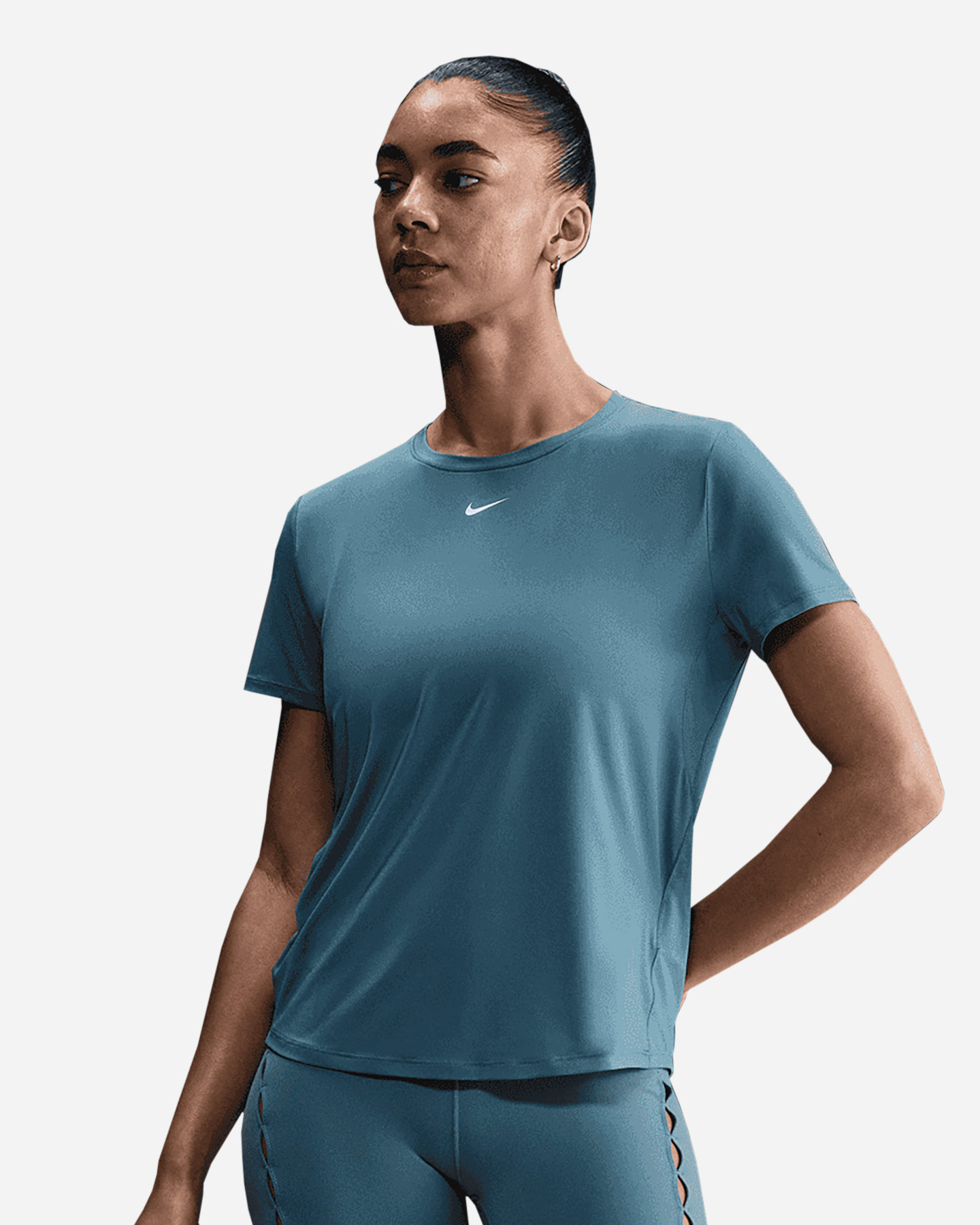 T-shirt training NIKE DRI FIT ONE SMALL LOGO W - Blu - 0 | Cisalfa Sport