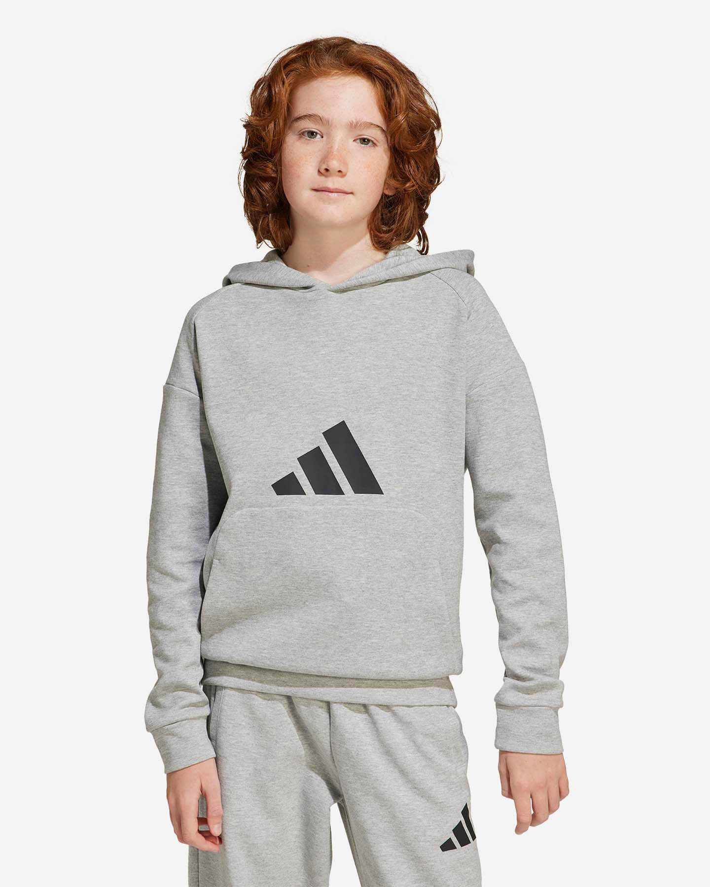 Felpa ADIDAS BIG LOGO JR - Grigio - 1 | Cisalfa Sport