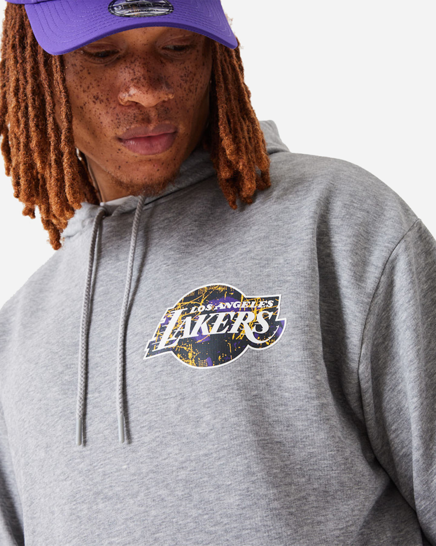 Felpa NEW ERA INFILL LOGO LA LAKERS - Grigio - 2 | Cisalfa Sport