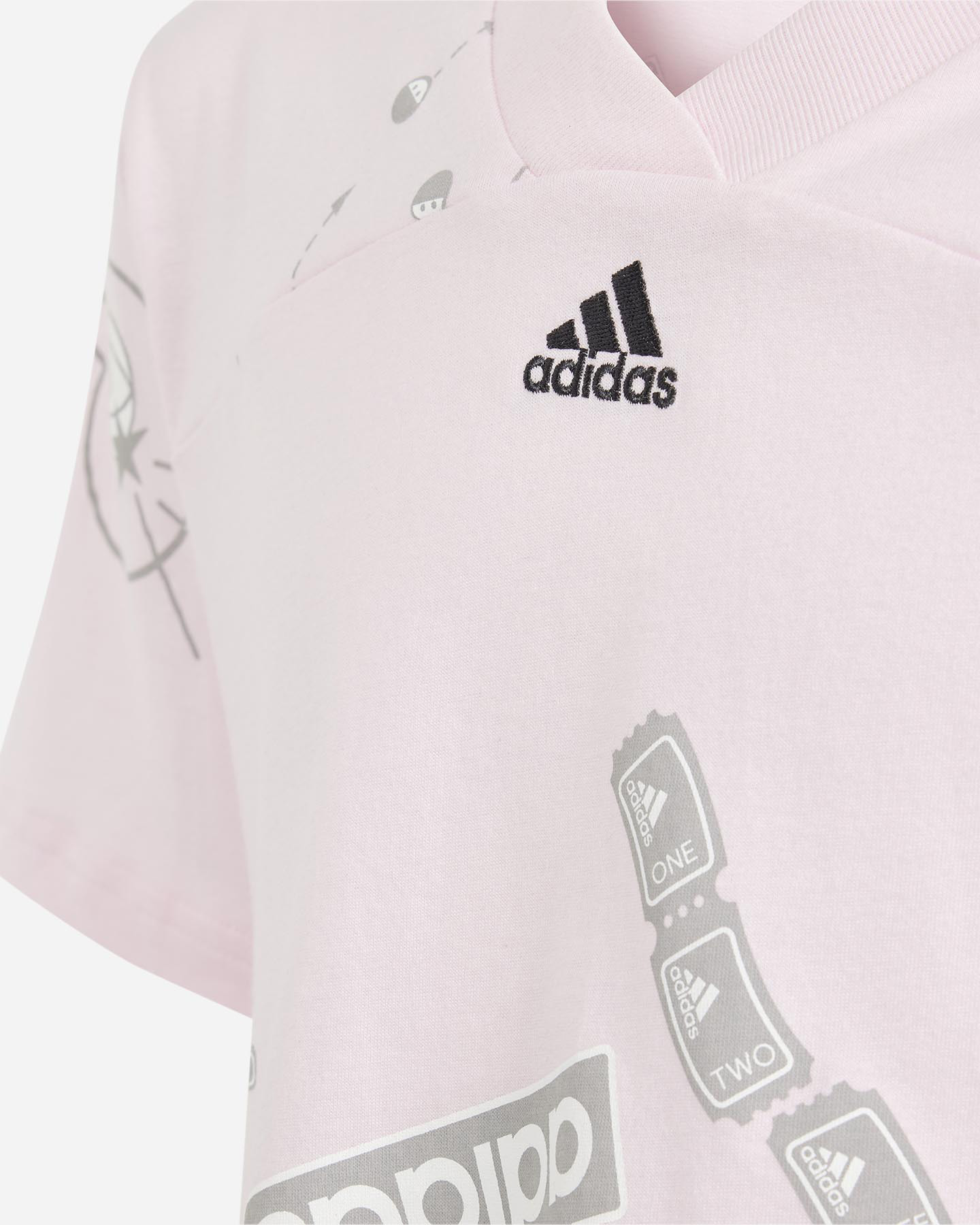 T-shirt ADIDAS GIRL ALL OVER JR - Rosa - 3 | Cisalfa Sport