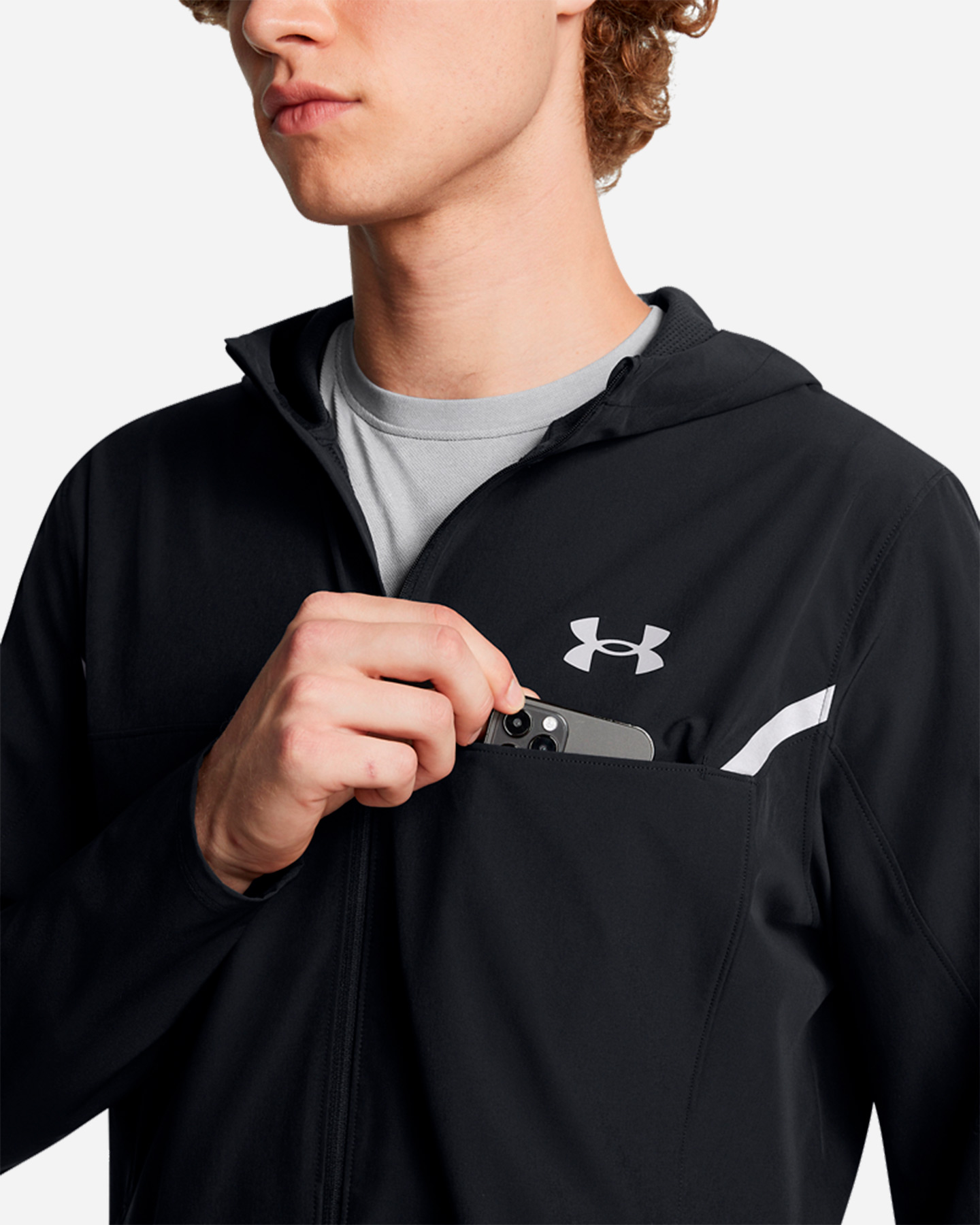 Felpa training UNDER ARMOUR TECH REFLECTIVE M - Nero - 4 | Cisalfa Sport