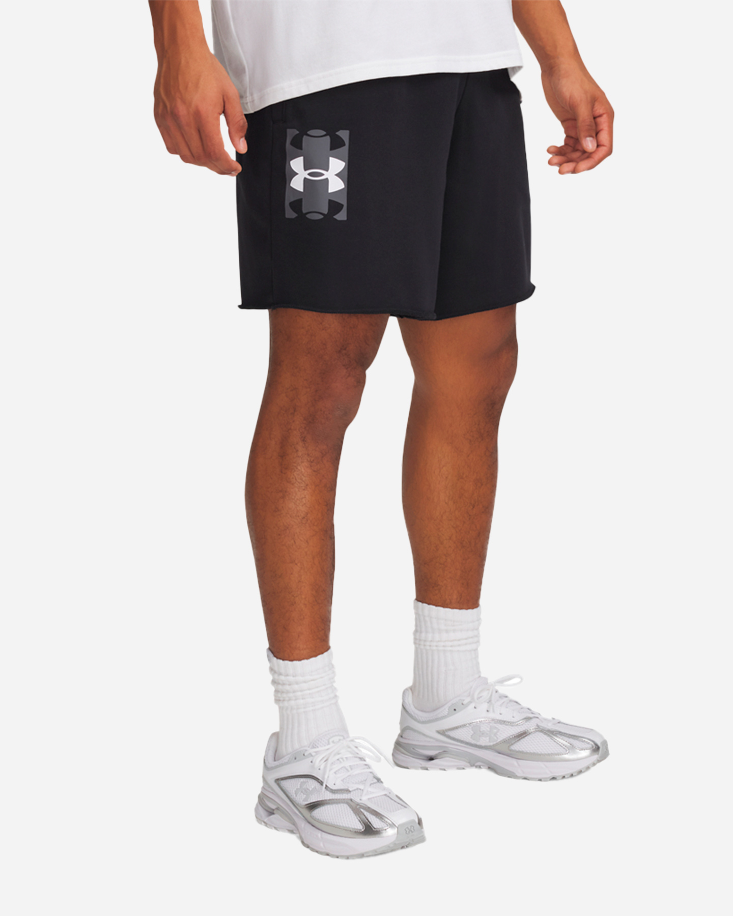 Pantaloncini UNDER ARMOUR RIVAL TERRY LOGO M - Nero - 0 | Cisalfa Sport