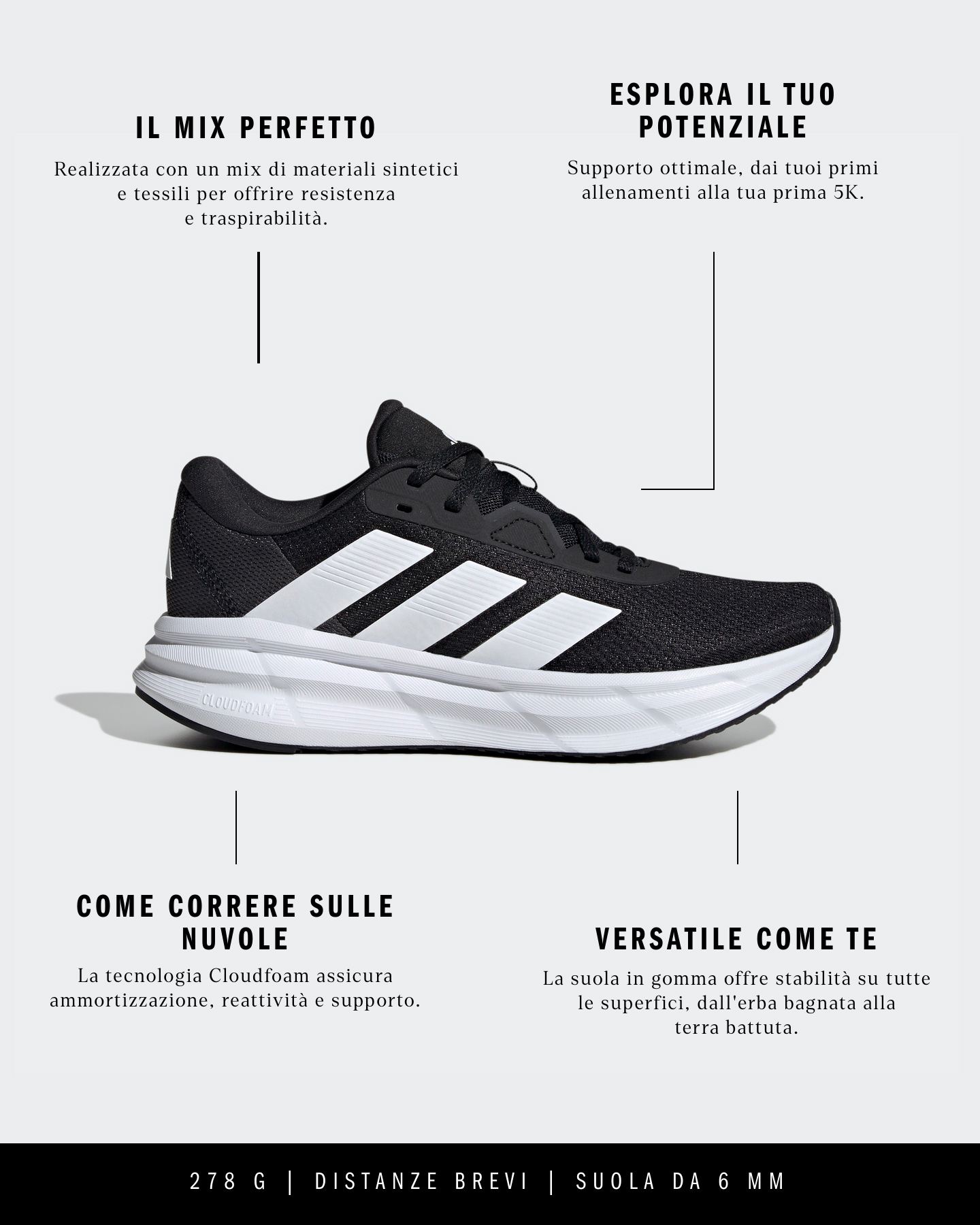 Scarpe running ADIDAS GALAXY 7 W - 1 | Cisalfa Sport