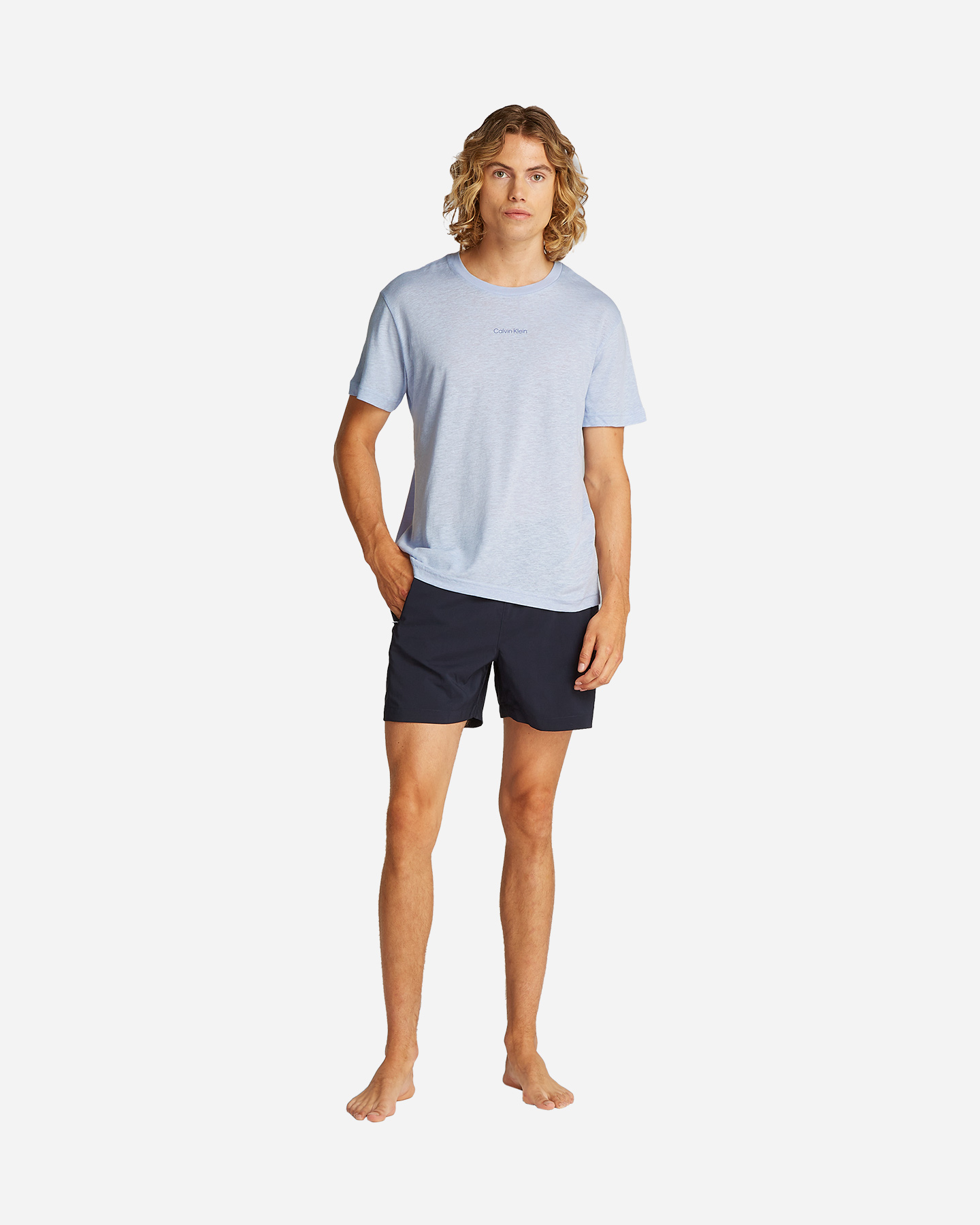 T-shirt CALVIN KLEIN JEANS SMALL LOGO M - Azzurro - 2 | Cisalfa Sport