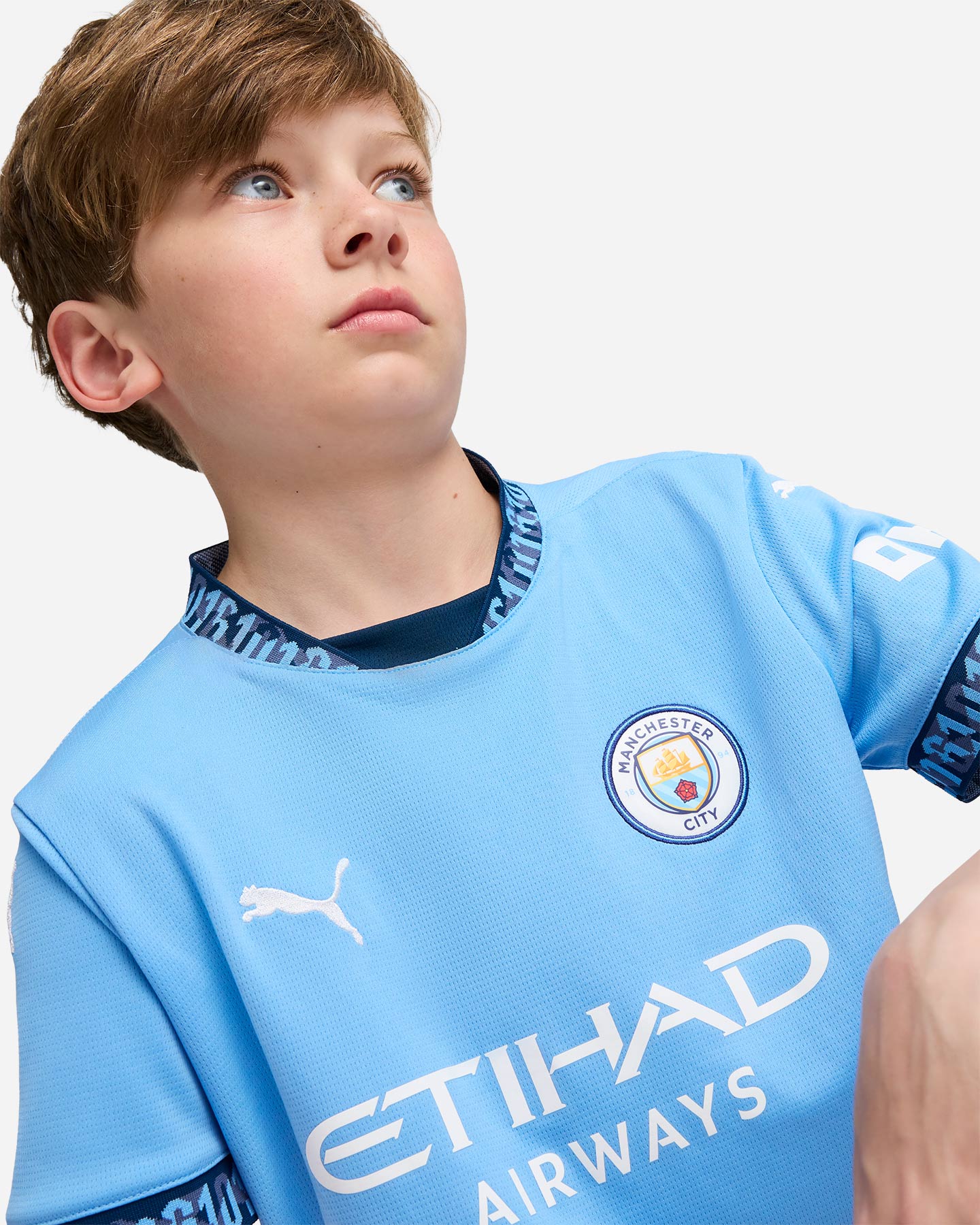 Maglia calcio ufficiale PUMA MANCHESTER CITY HOME REPLICA 24-25 JR - Azzurro - 3 | Cisalfa Sport